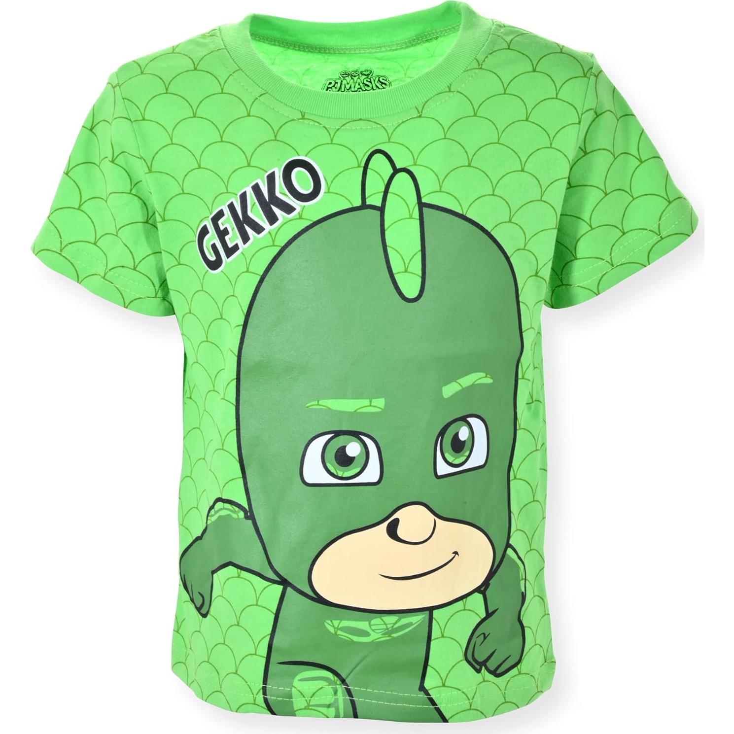 Paquete de 4 Camisetas PJ Masks Disney para Niños 3T - Azul/Rojo/Verde/Gris