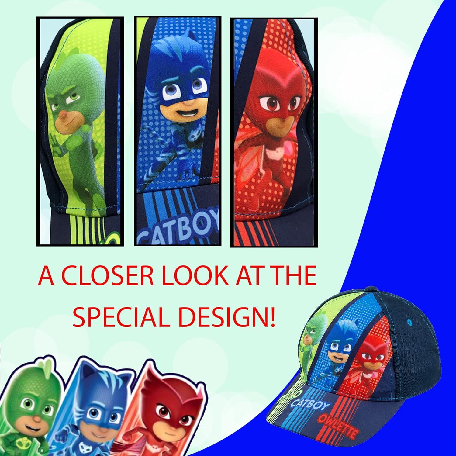 Gorra de béisbol PJ Masks Catboy Gekko Owlette para niños 2-5 años