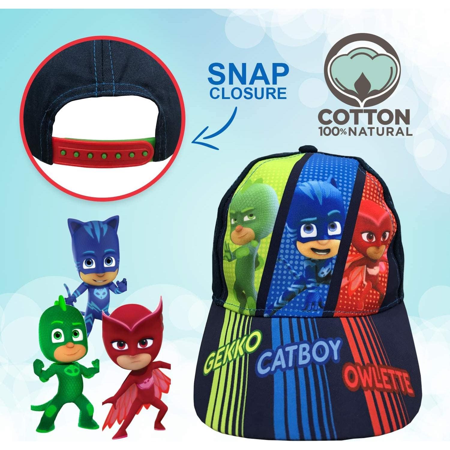 Gorra de béisbol PJ Masks Catboy Gekko Owlette para niños 2-5 años
