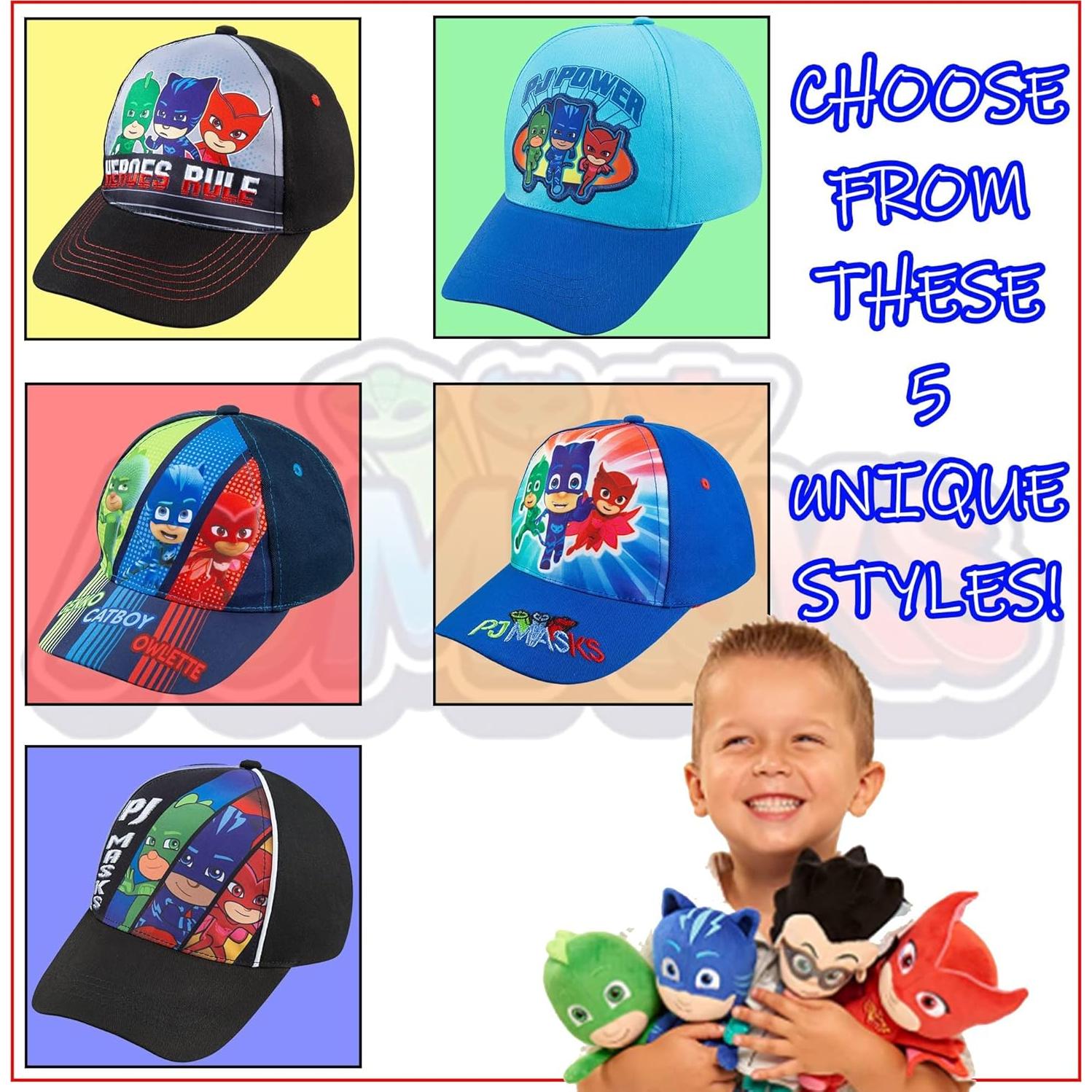 Gorra de béisbol PJ Masks Catboy Gekko Owlette para niños 2-5 años