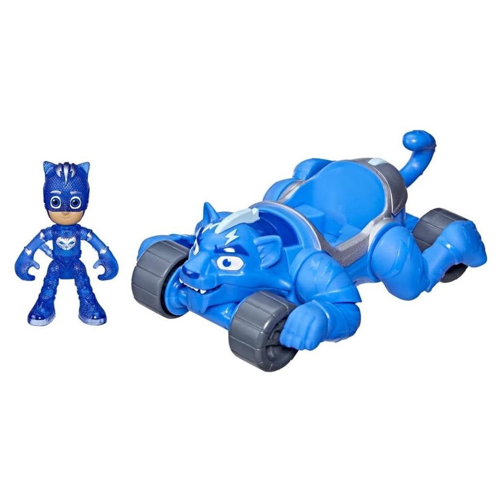 Vehículo Deluxe PJ Masks Pyja-Destrier con figura Yoyo 7.6 cm
