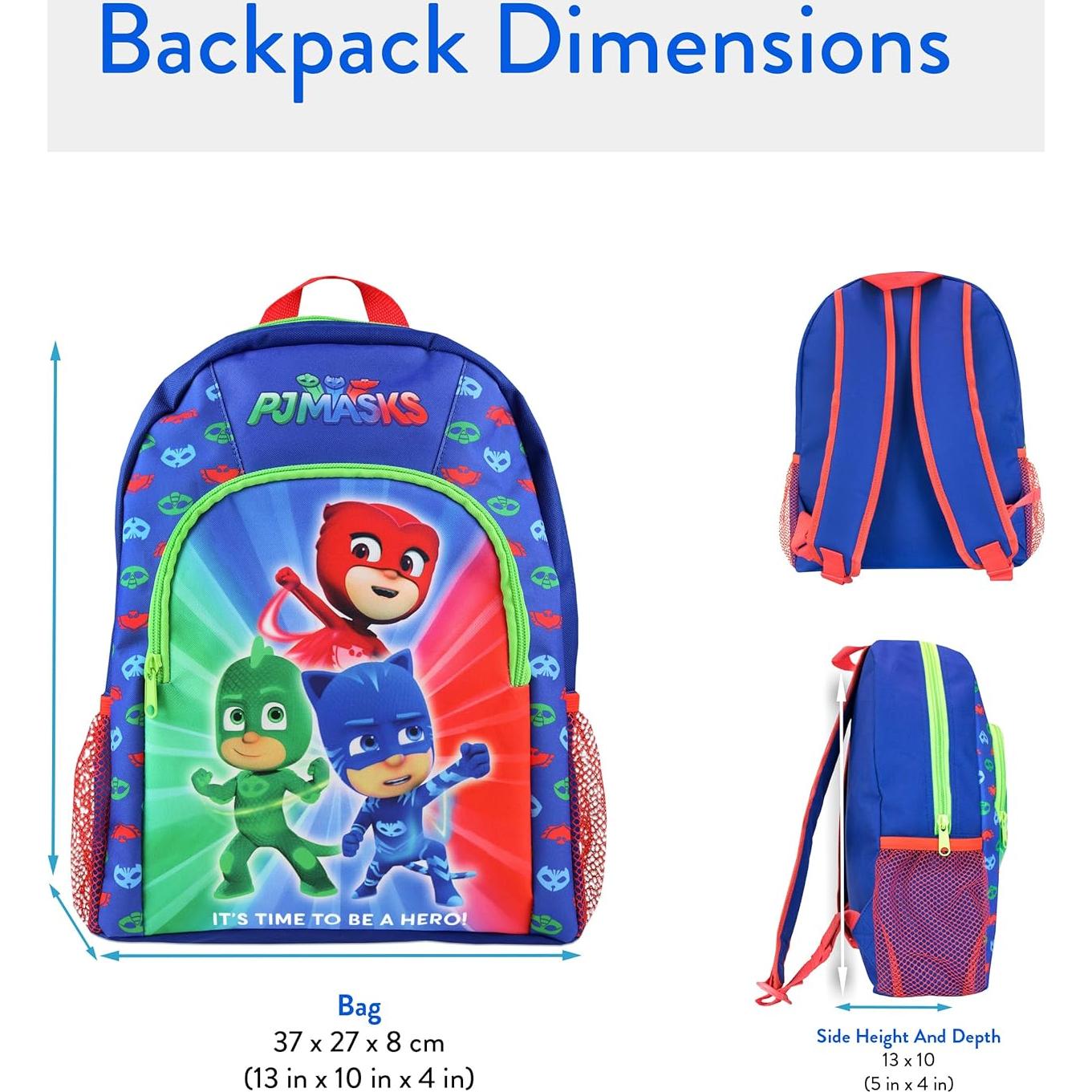 Mochila Infantil PJ Masks Catboy Owlette Gekko 37x27x8cm