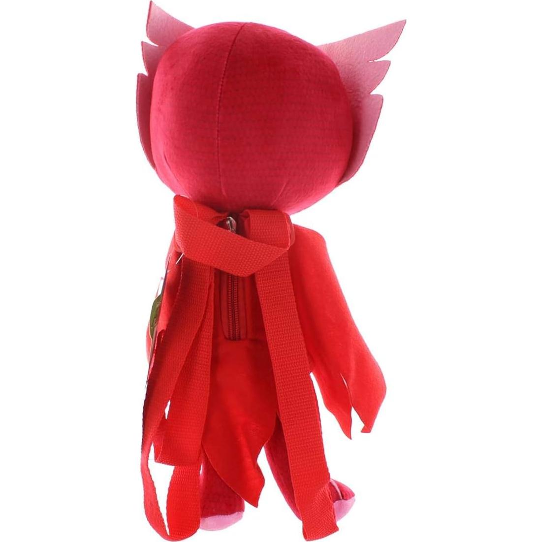Mochila de peluche PJ Masks Owlette 35.5 cm con bolsillo