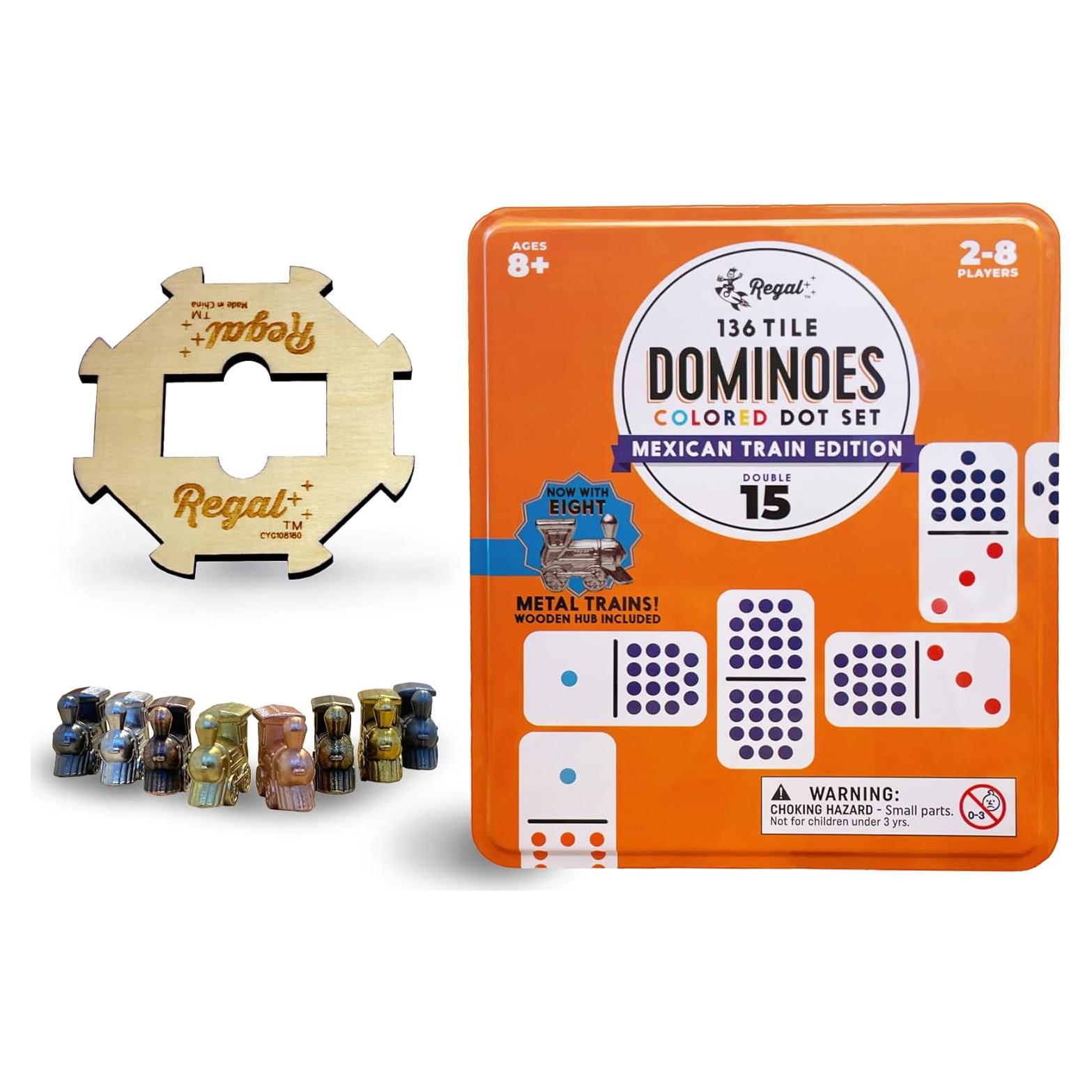 Juego de Dominó Mexicano Regal Games Doble 15 136 Fichas