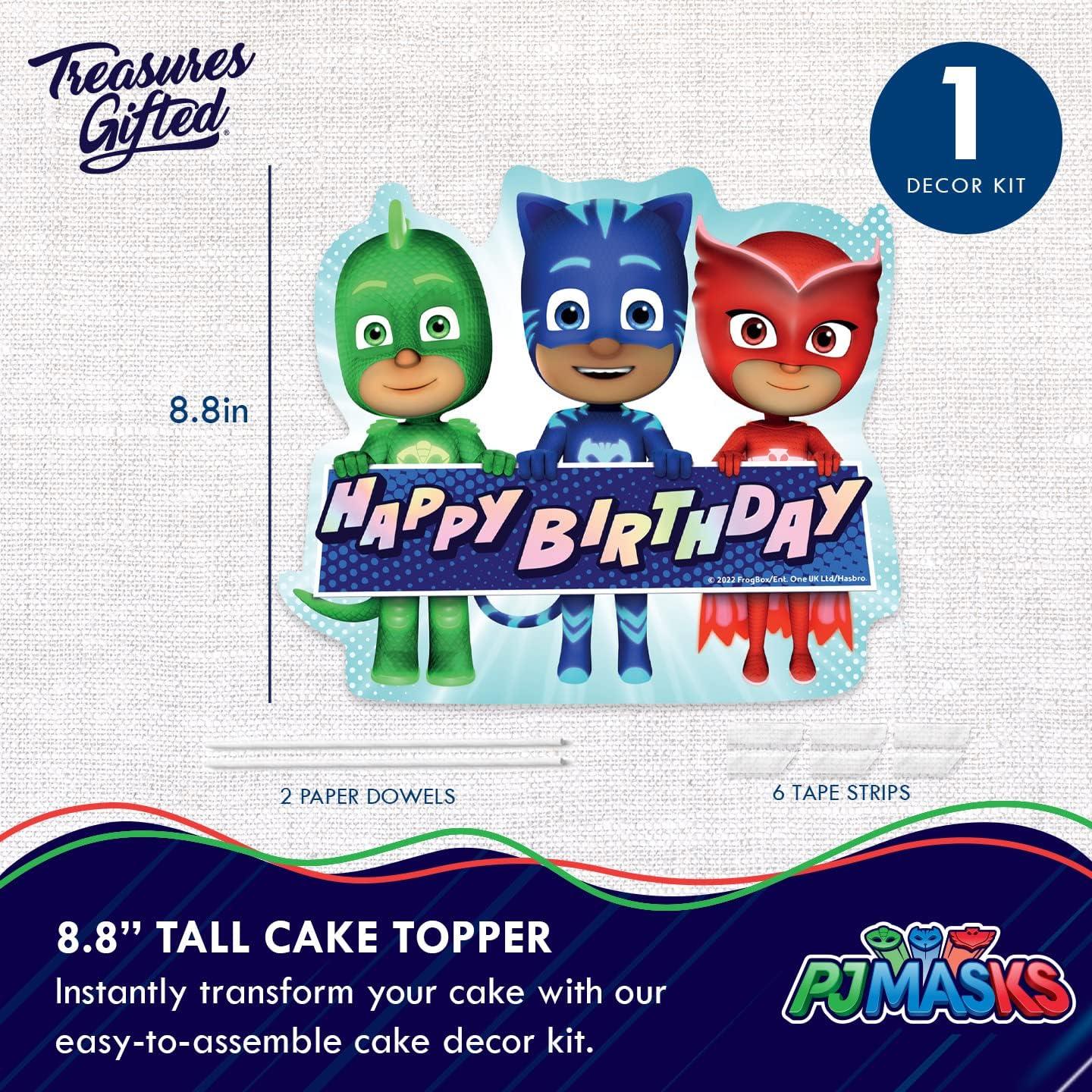 Decoraciones de Fiesta PJ Masks - Adorno Pastel y Cupcakes