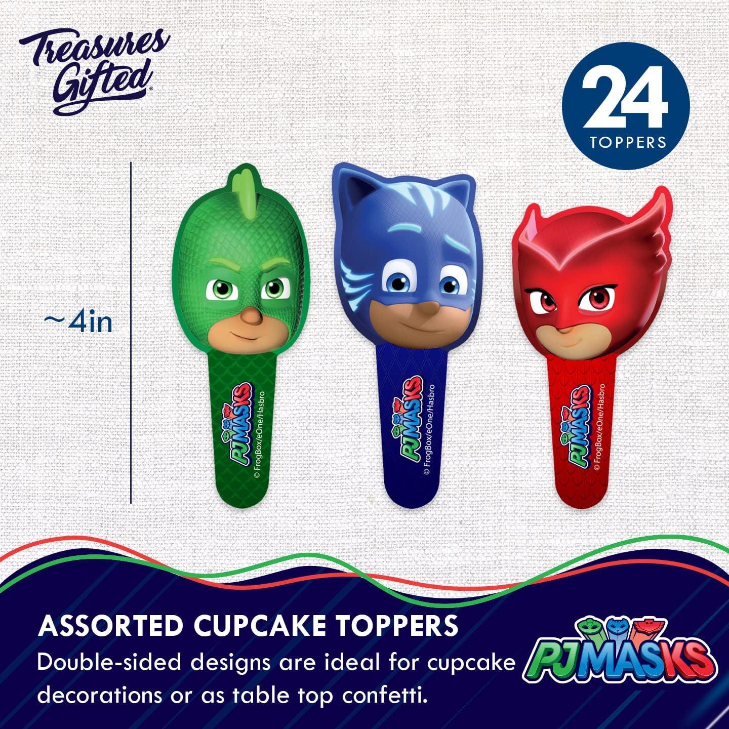 Decoraciones de Fiesta PJ Masks - Adorno Pastel y Cupcakes