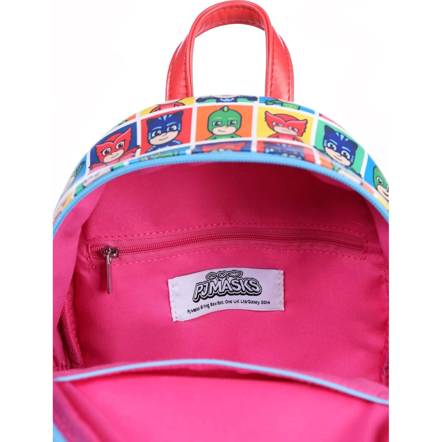 Mochila Mini PJ Masks para Niños - Cuero Sintético 20x25cm