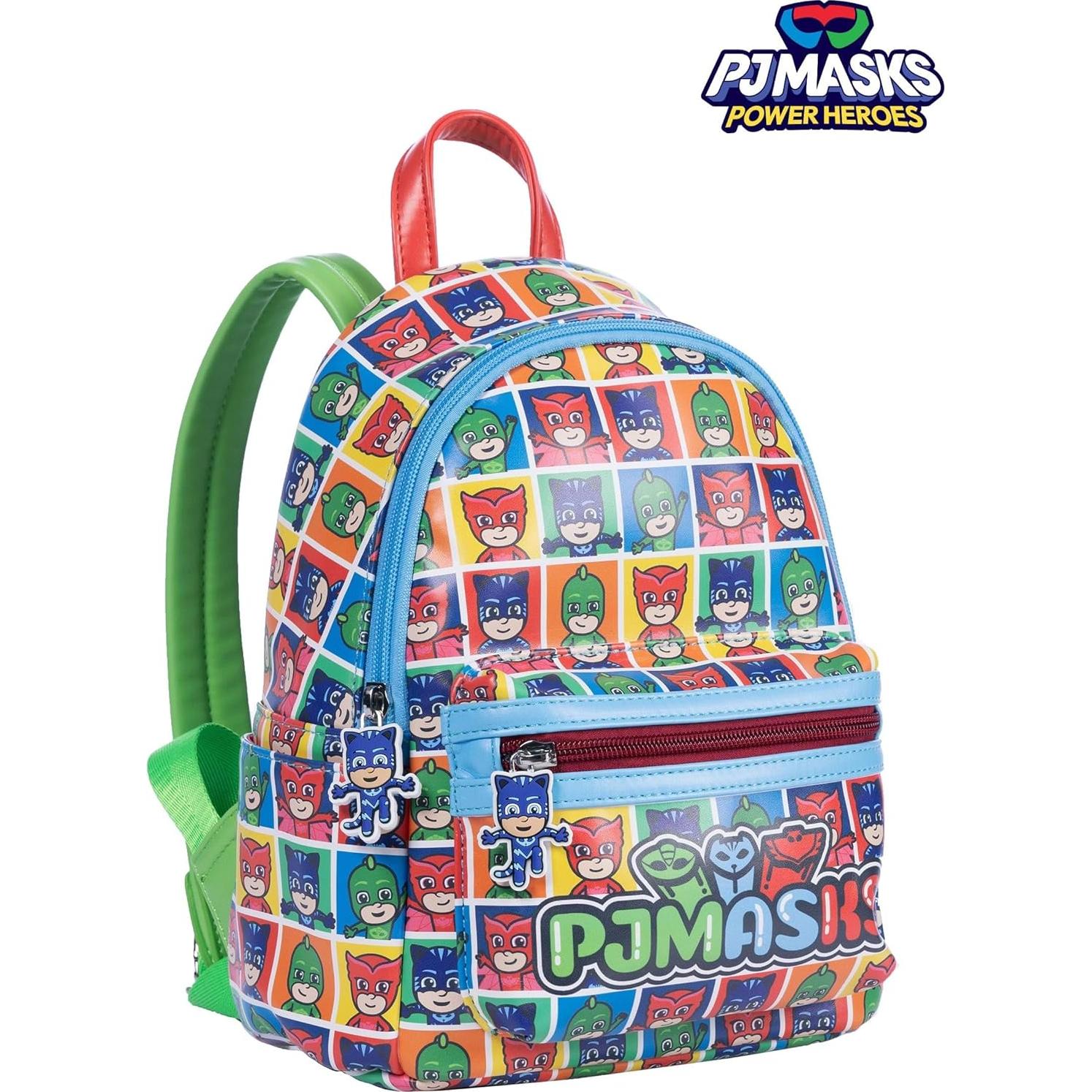 Mochila Mini PJ Masks para Niños - Cuero Sintético 20x25cm