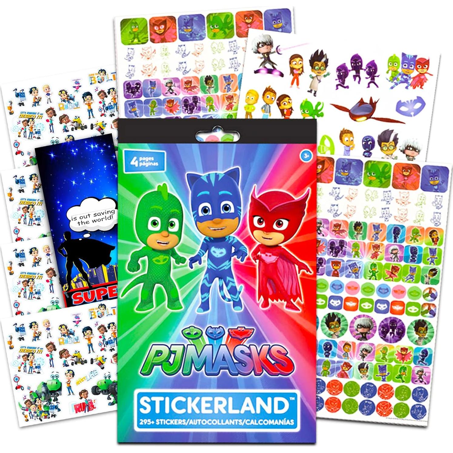 Pegatinas PJ Masks - 295 pegatinas coloridas para niños