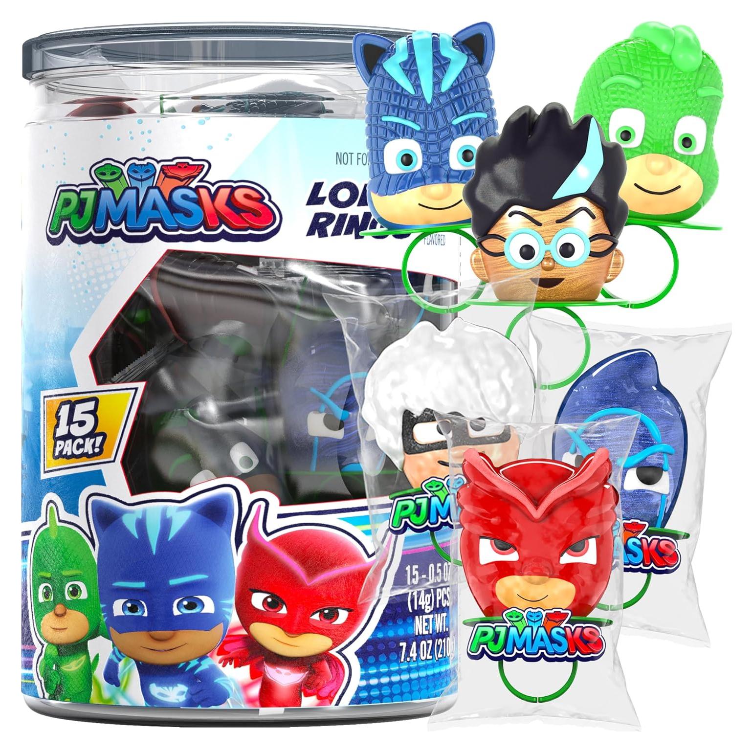 Anillos Lollipop PJ Masks 18 unidades - Caramelo Frutal