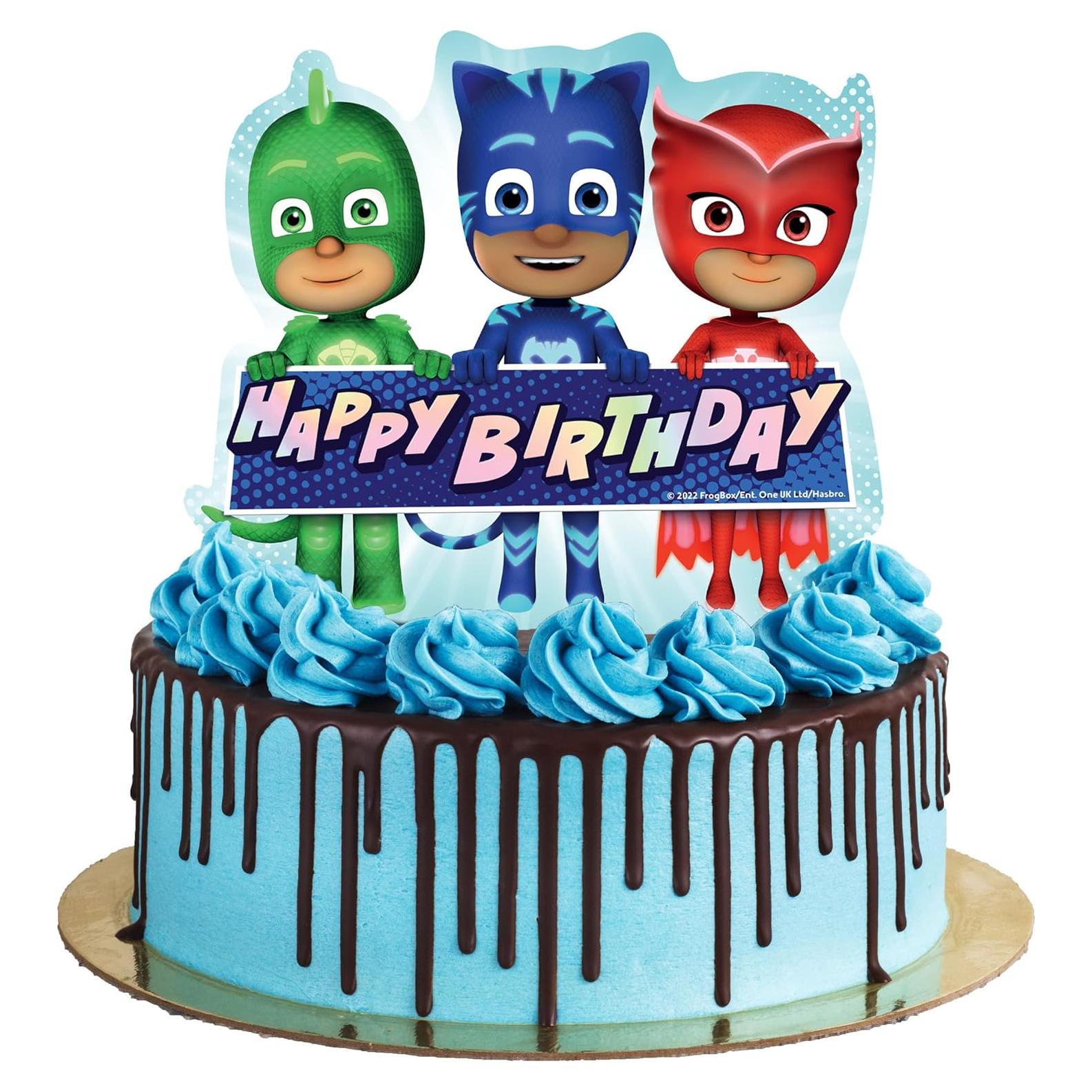 Toppers de pastel PJ Masks - Decoraciones de cumpleaños 10 cm
