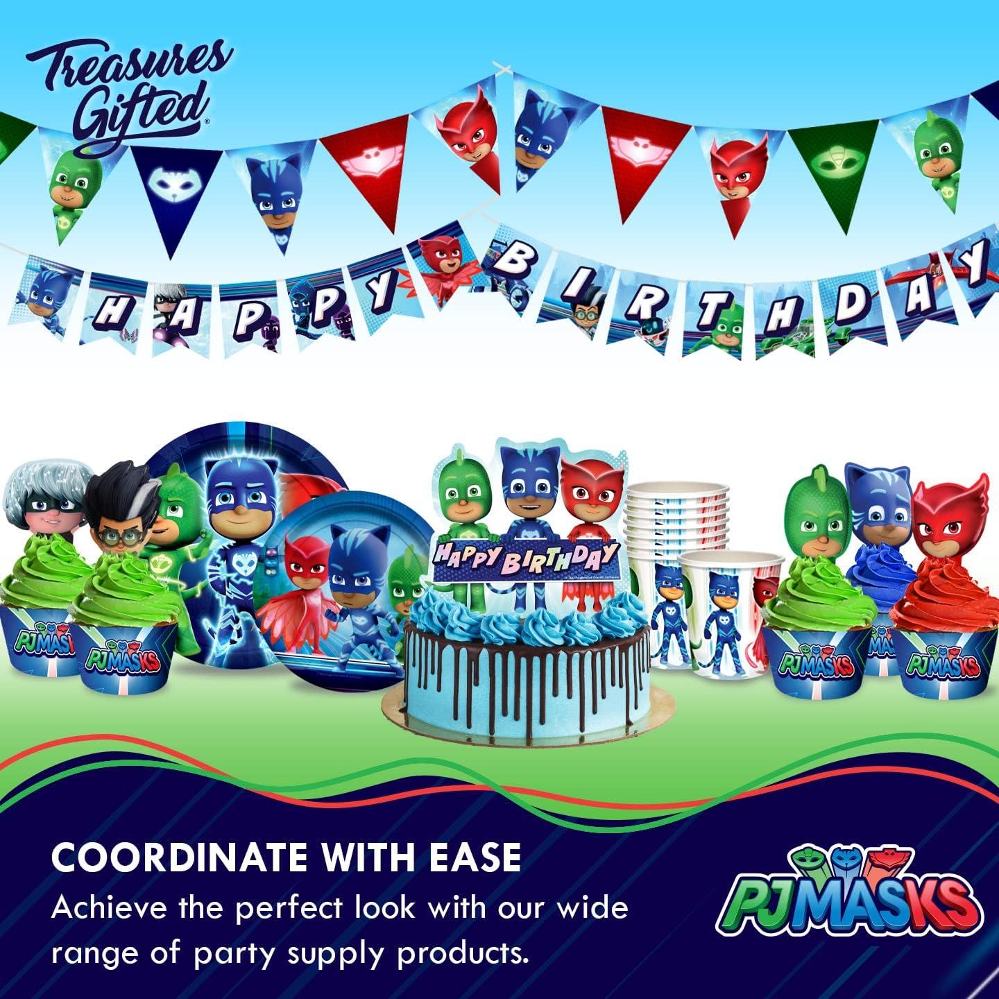 Toppers de pastel PJ Masks - Decoraciones de cumpleaños 10 cm