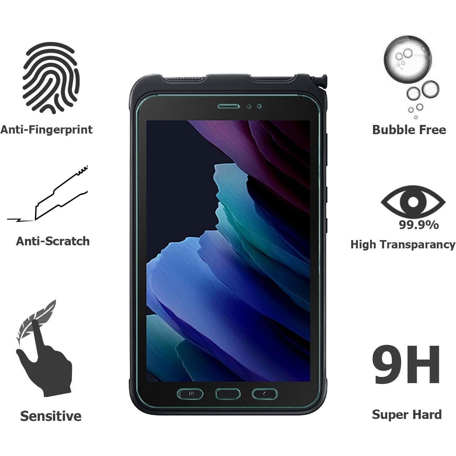 Protector de Pantalla Vidrio Templado Vatkyc para Galaxy Tab Active 3