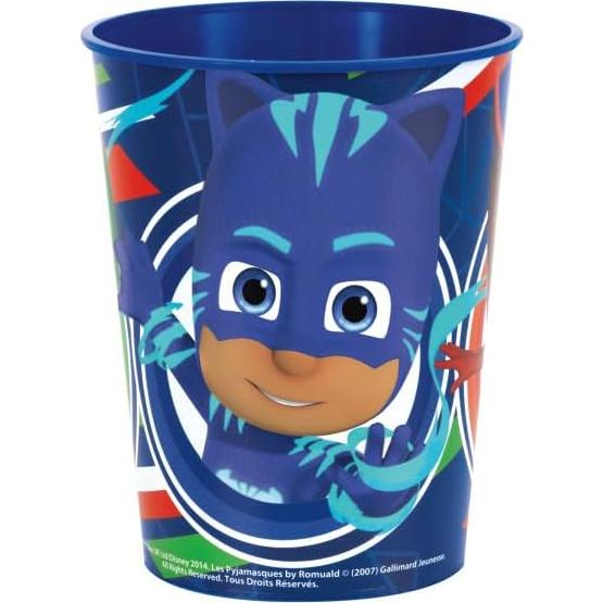 Paquete Fiesta Cumpleaños PJ Masks Unique - 12 Vasos Reutilizables 473ml