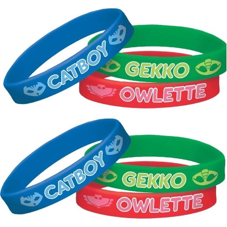 Suministros Fiesta Cumpleaños Amscan PJ Masks - 12 Pulseras
