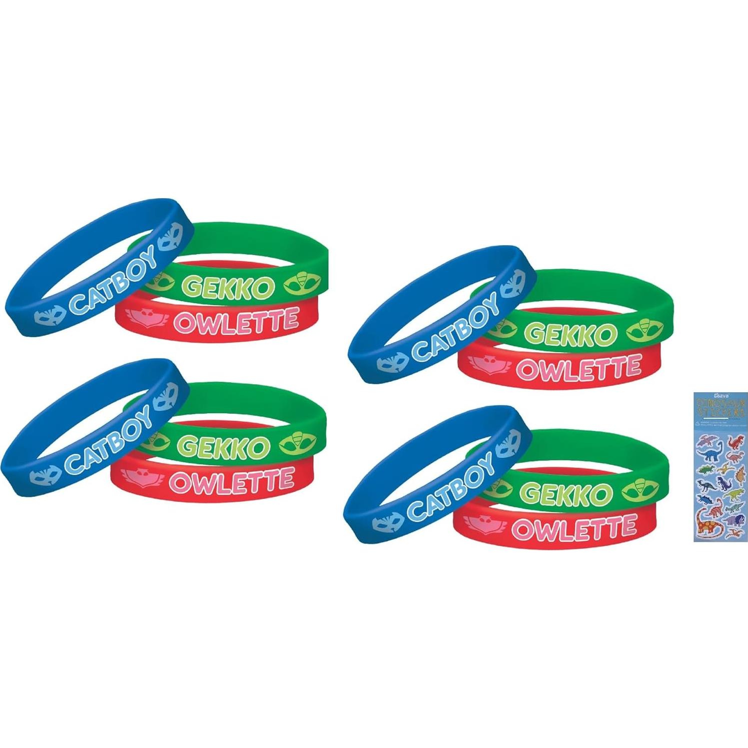 Suministros Fiesta Cumpleaños Amscan PJ Masks - 12 Pulseras