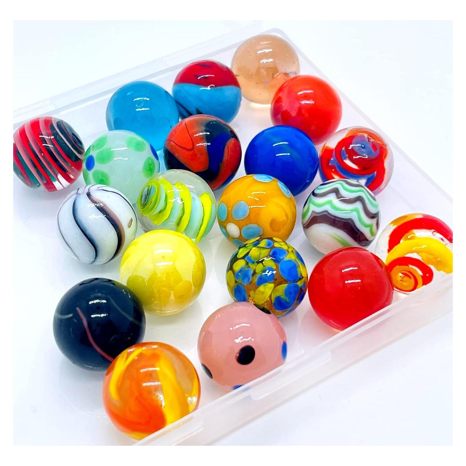 20 Canicas de Vidrio Coloridas Miutrue 16mm para Niños