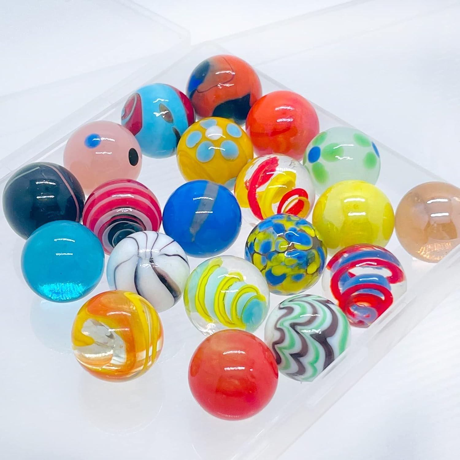 20 Canicas de Vidrio Coloridas Miutrue 16mm para Niños