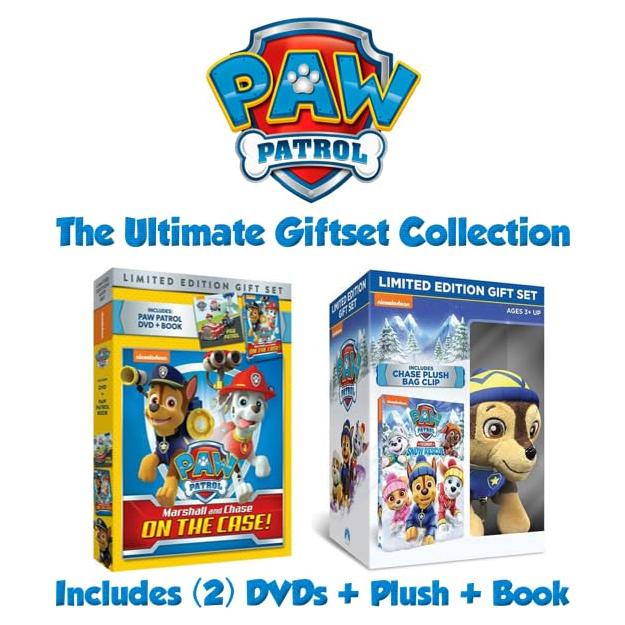 Conjunto de Regalo Paw Patrol DVD, Peluche Chase y Libros