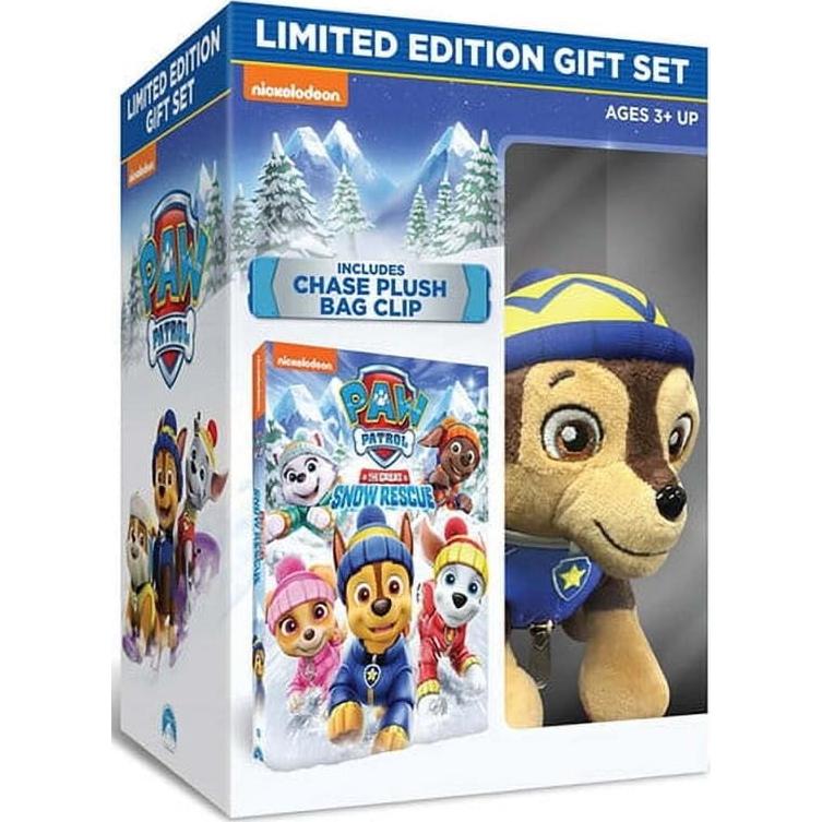 Conjunto de Regalo Paw Patrol DVD, Peluche Chase y Libros