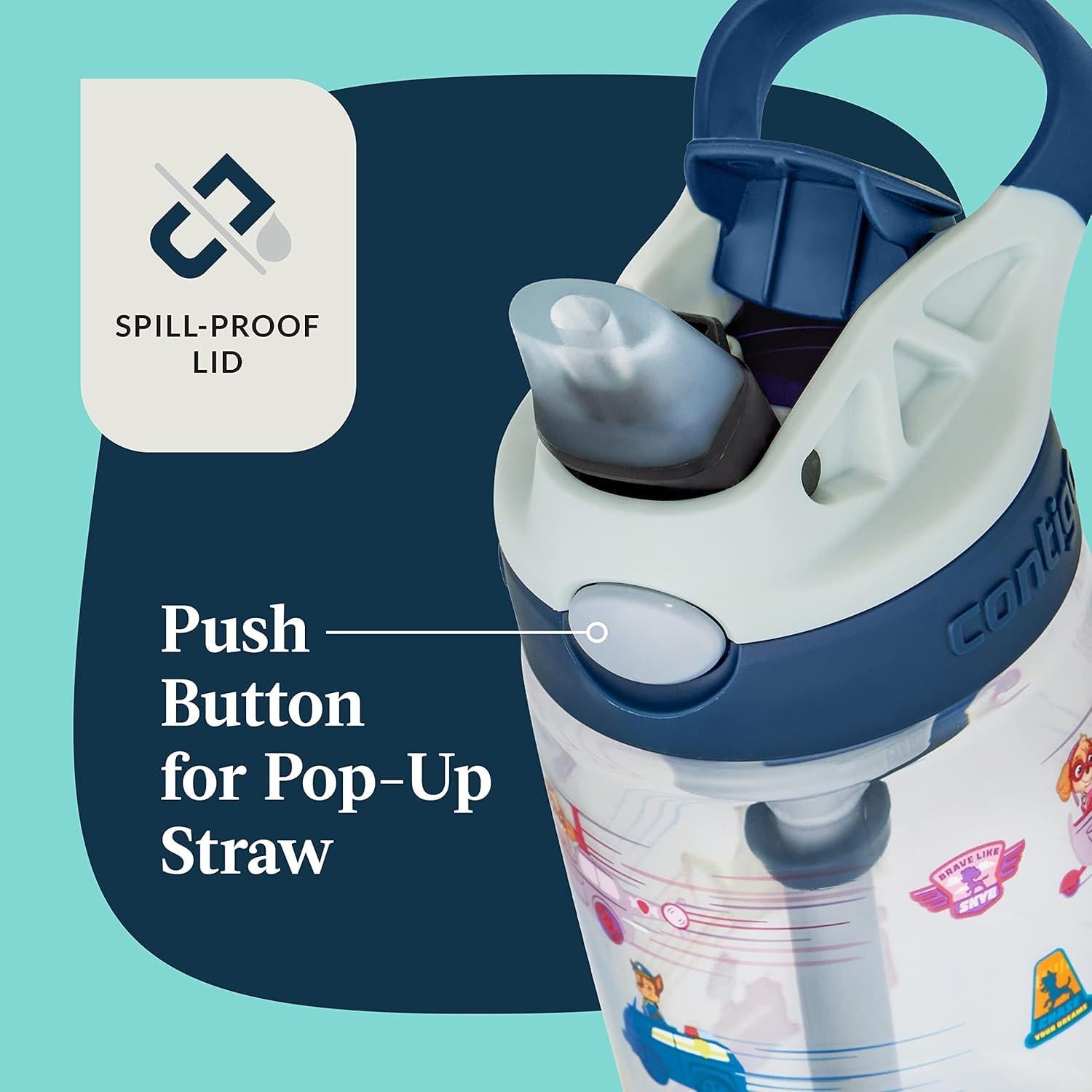 Botellas de Agua Contigo Patrulla Canina 14oz Paquete de 2