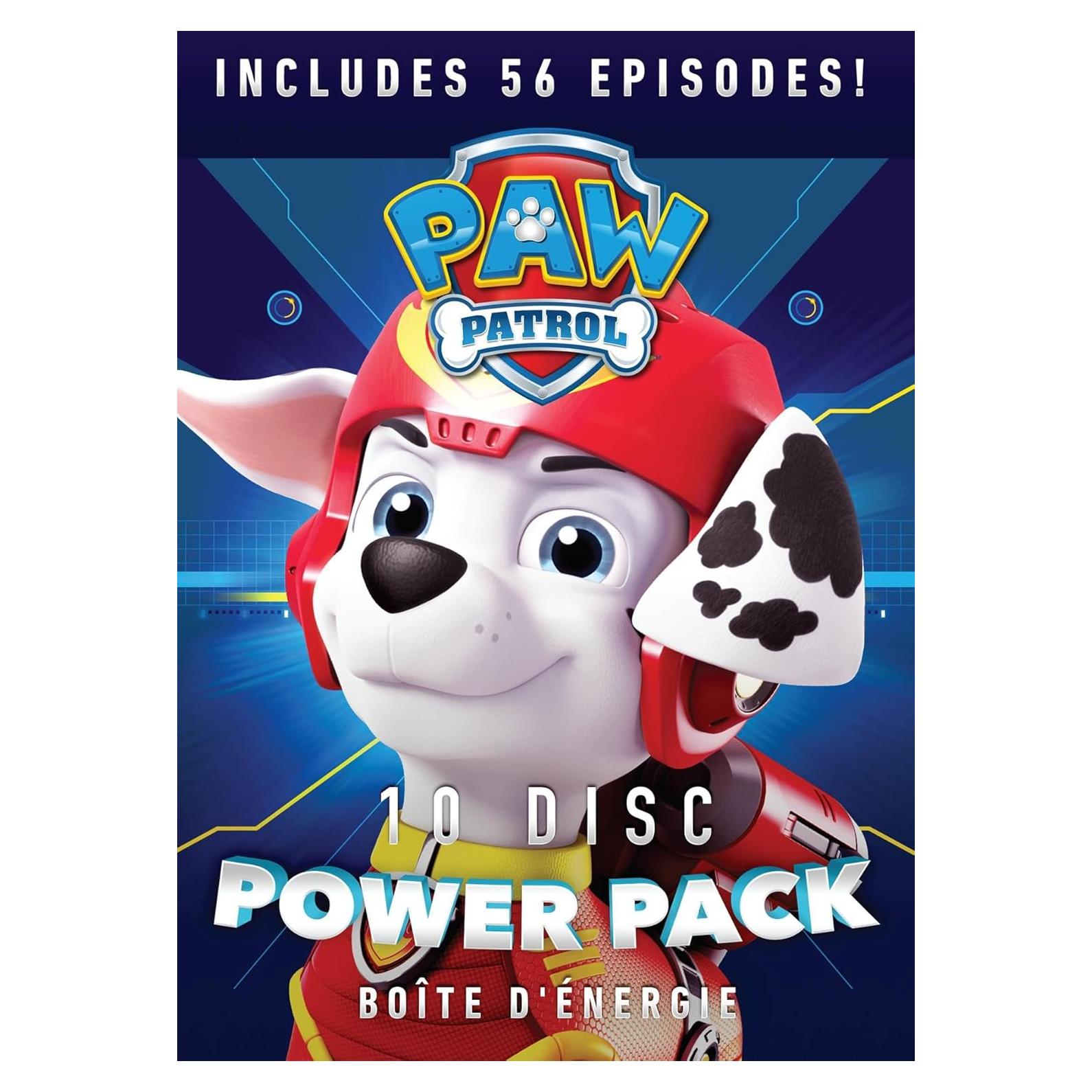 PAW Patrol Power Pack DVD 10 Discos Aventuras Animales
