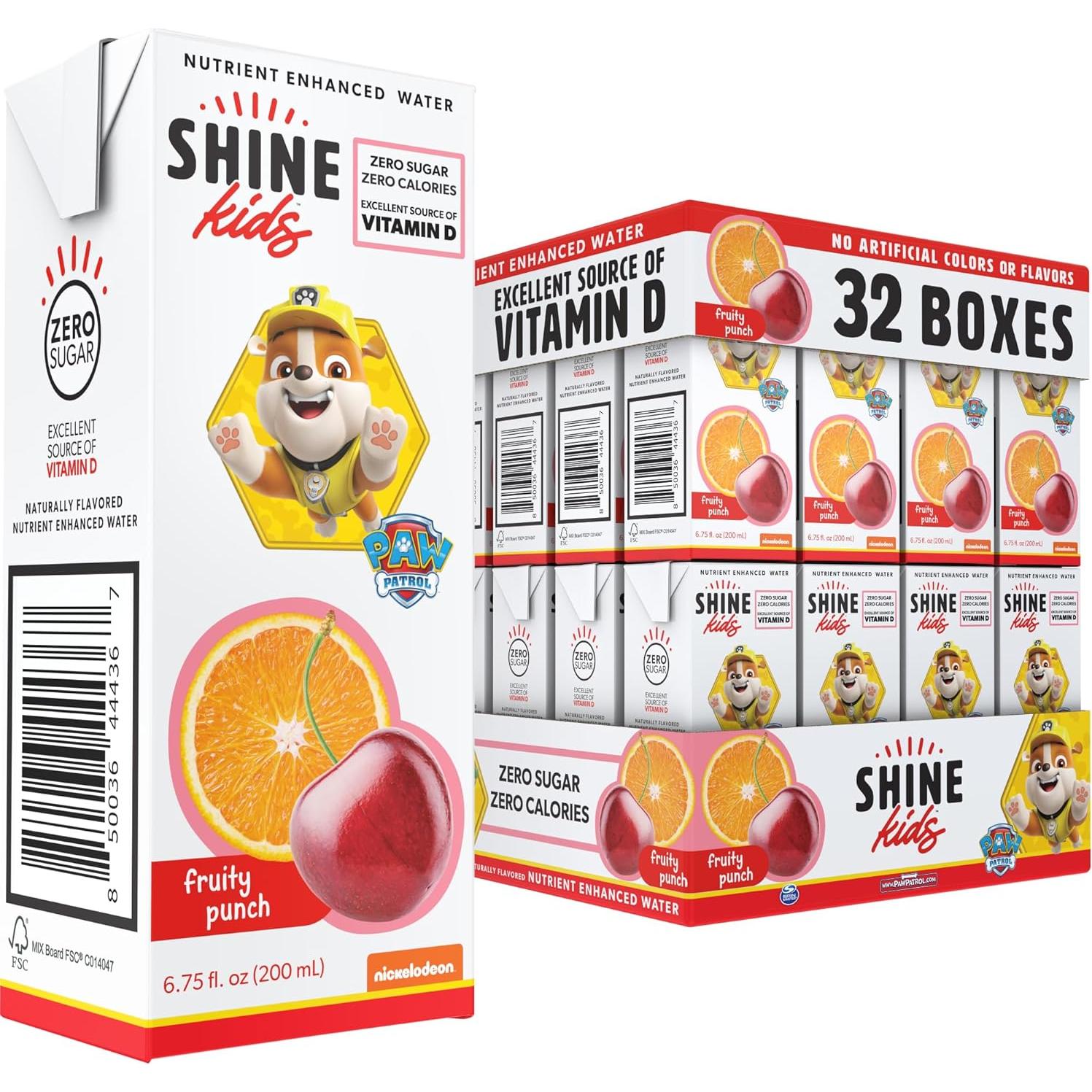 ShineKids Jugo Frutal Sin Azúcar 32 Cajas 216 Onzas