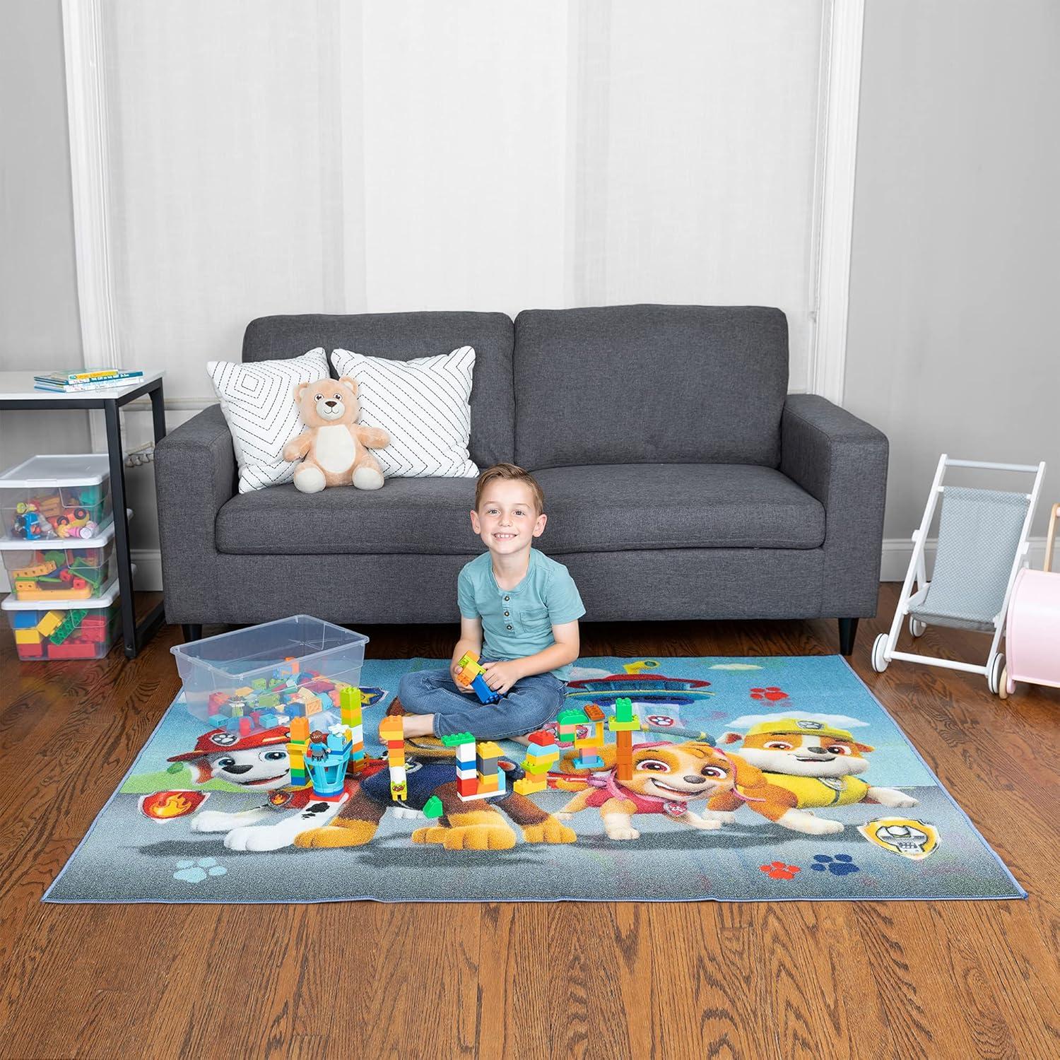 Alfombra de Área Antideslizante Franco Kids Room Paw Patrol 175x132 cm