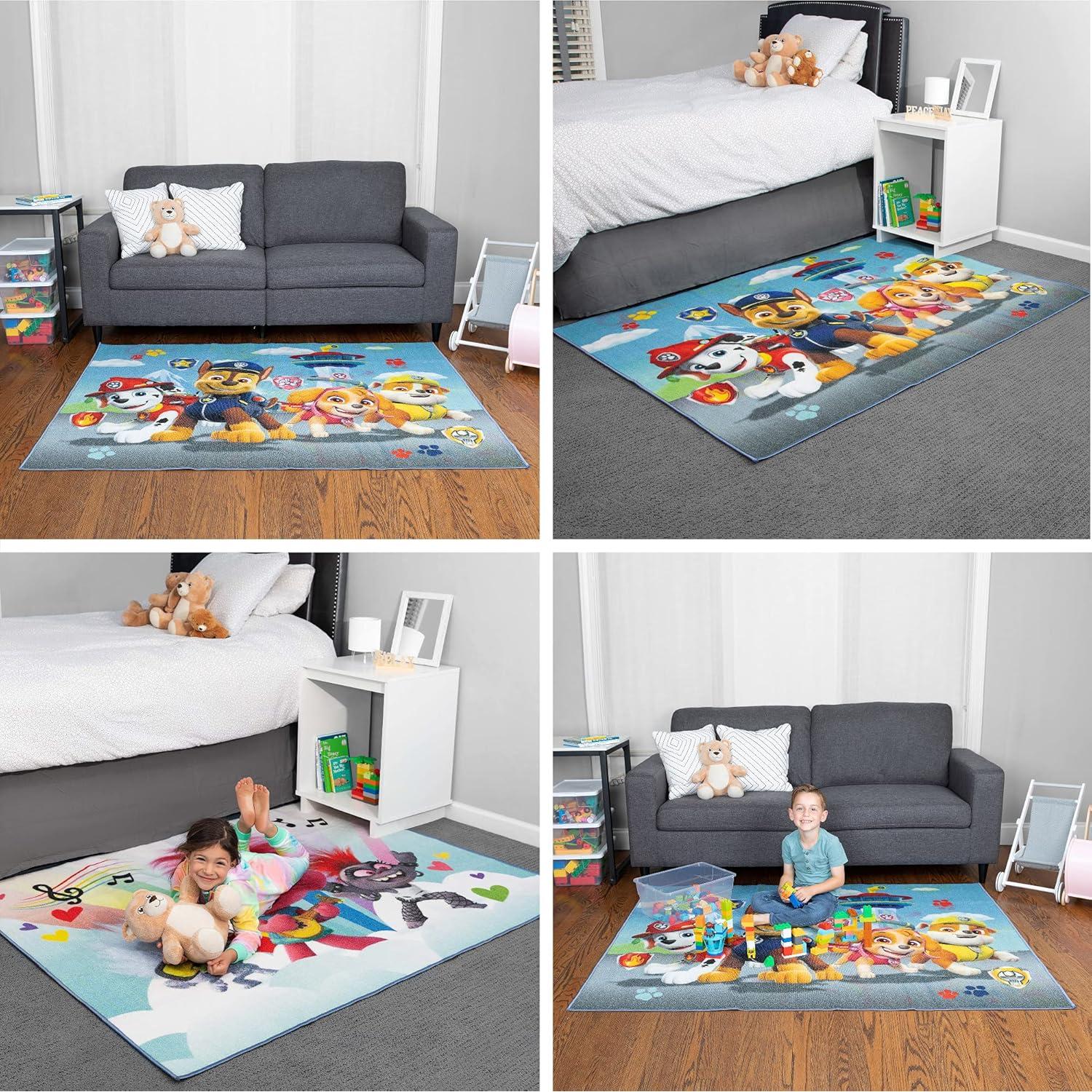 Alfombra de Área Antideslizante Franco Kids Room Paw Patrol 175x132 cm