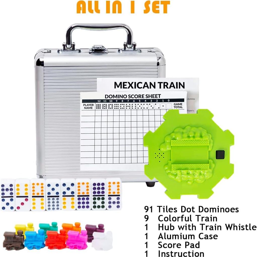 Juego de dominó mexicano Tocebe doble 12 con estuche