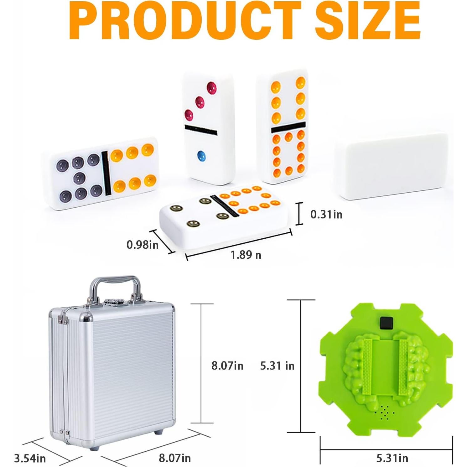 Juego de dominó mexicano Tocebe doble 12 con estuche