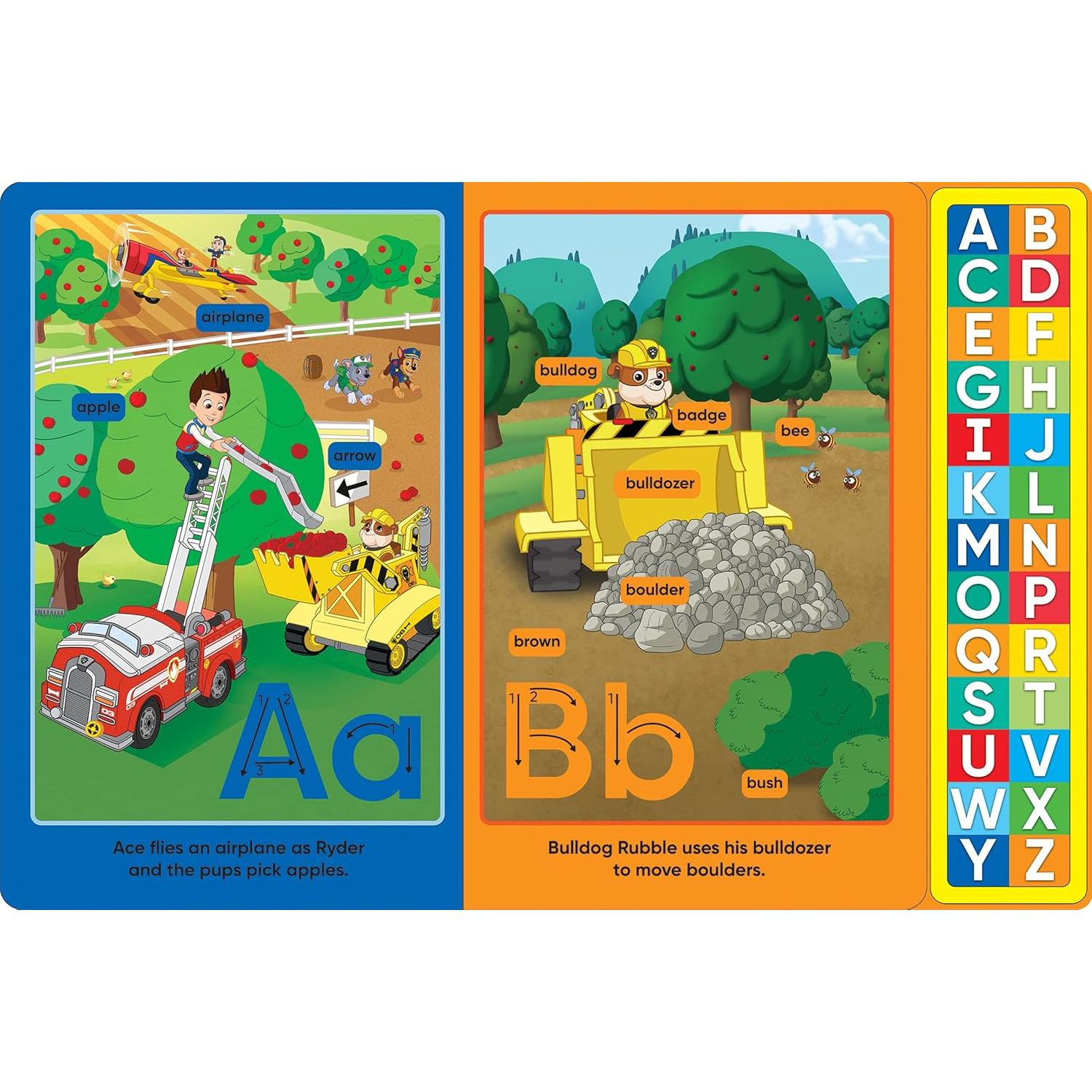 PAW Patrol Chase, Skye, Marshall, and More! - Trace and Say 26-Button Early Learning Sound Book - Alphabet, 100+ First Words, and More! - PI Kids