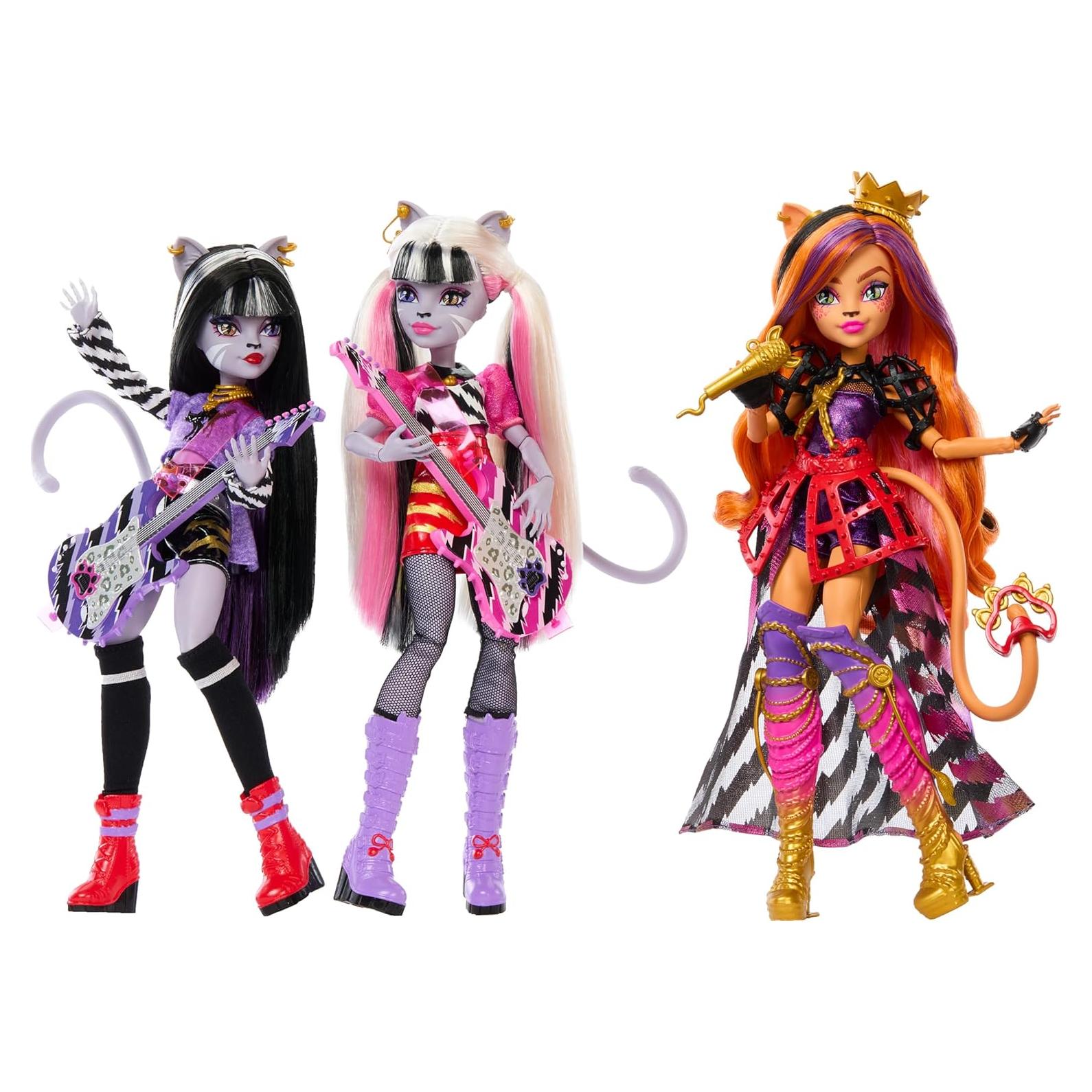 Muñecas Monster High Hissfits Mattel - 3 Piezas con Accesorios