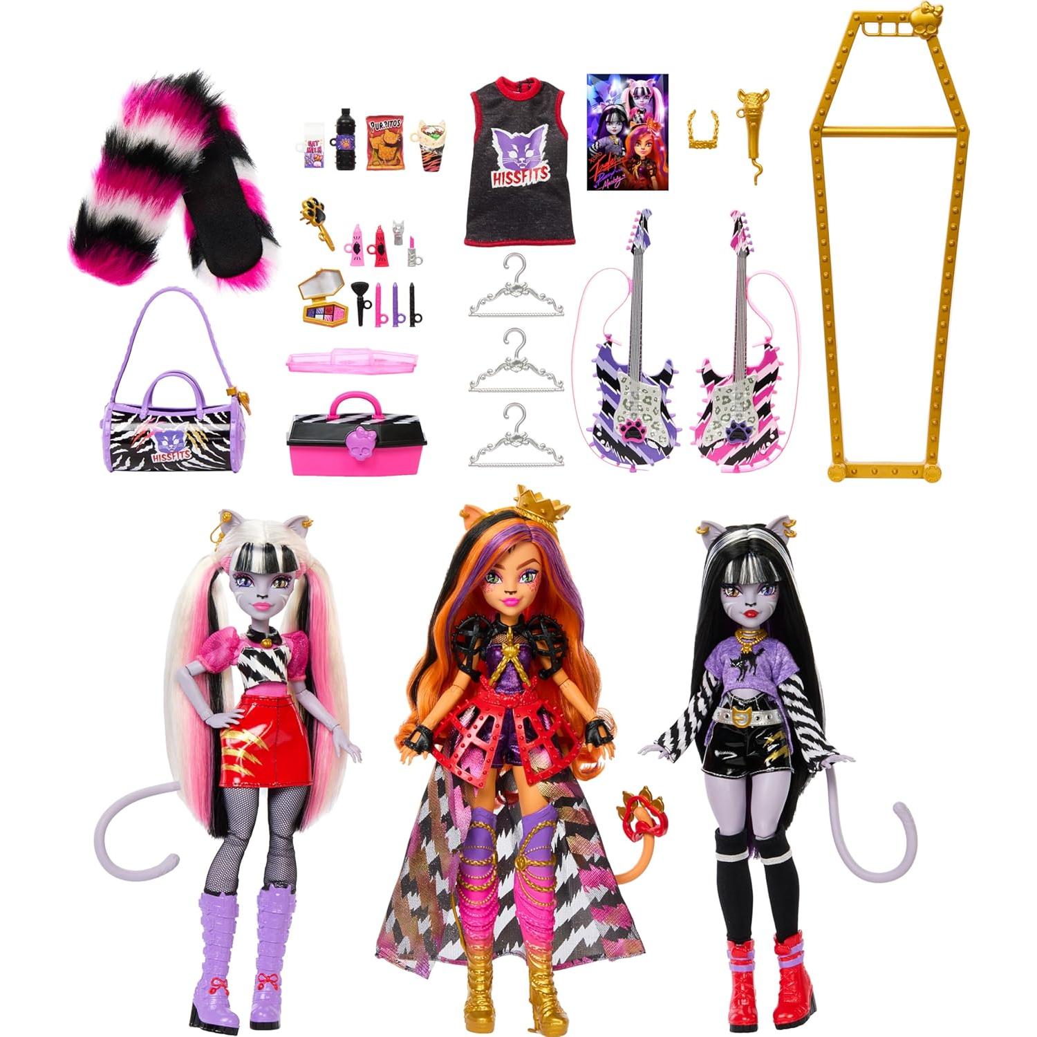 Muñecas Monster High Hissfits Mattel - 3 Piezas con Accesorios