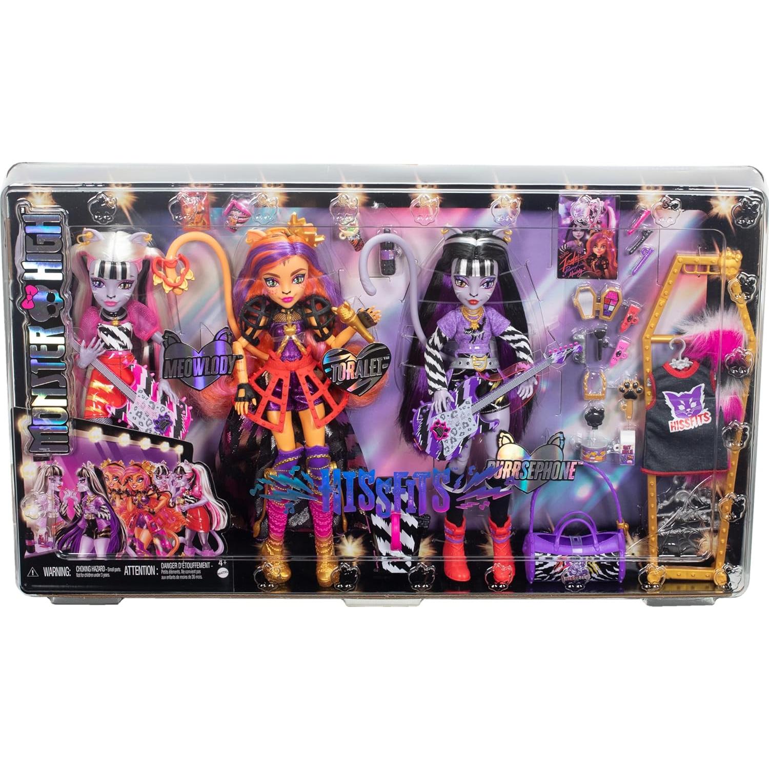 Muñecas Monster High Hissfits Mattel - 3 Piezas con Accesorios