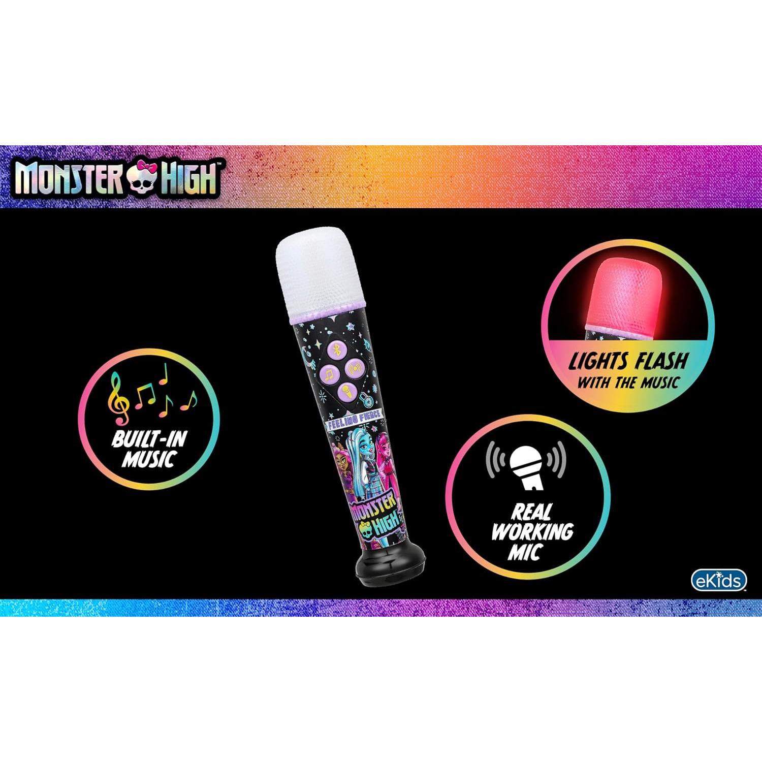 Micrófono de Karaoke eKids Monster High Bluetooth para Niños