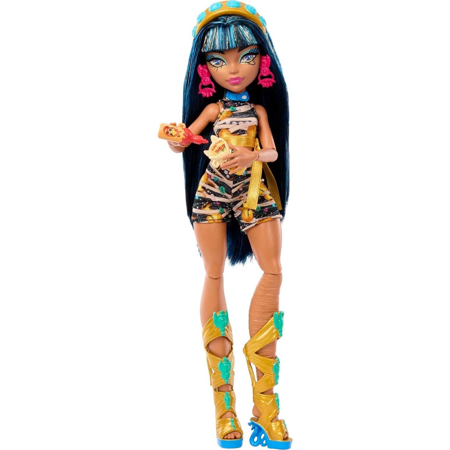 Muñeca Cleo De Nile Monster High con armario y 19 sorpresas