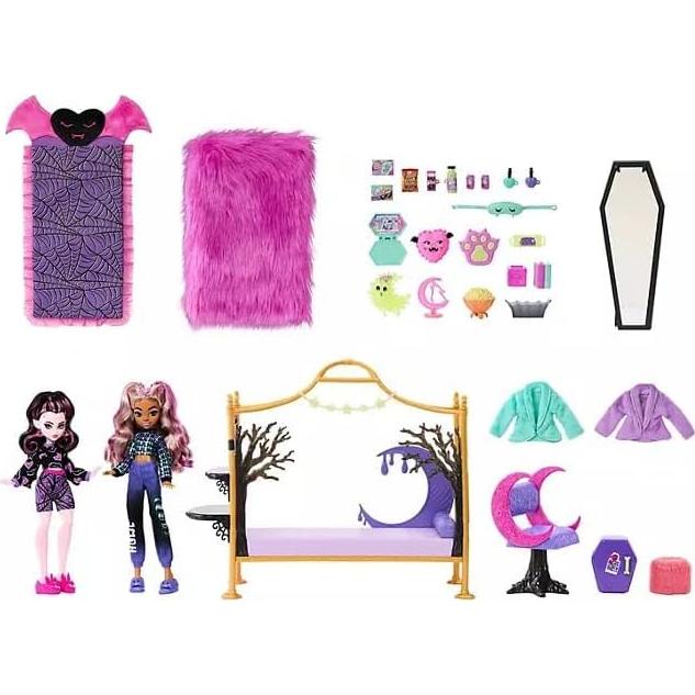 Juego de dormitorio Monster High Creepover Mattel - 20 piezas