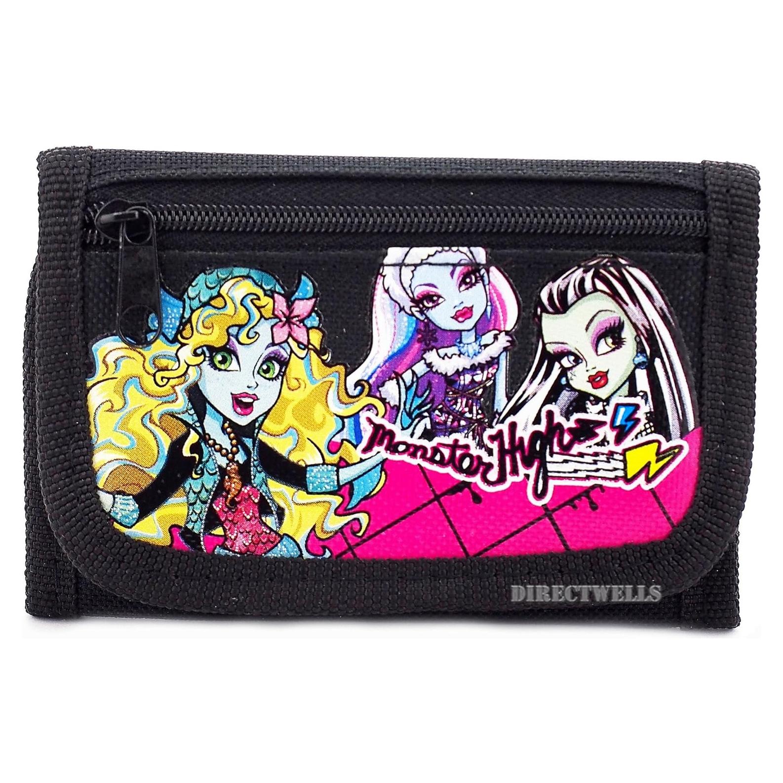 Billetera Tri-Fold Monster High Negra para Niñas