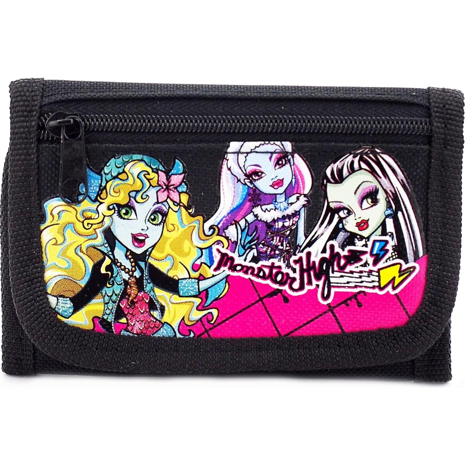 Billetera Tri-Fold Monster High Negra para Niñas