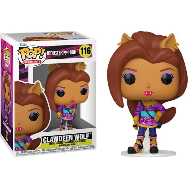 Figura de Vinilo Pop! Clawdeen Wolf Monster High Funko 9.5 cm