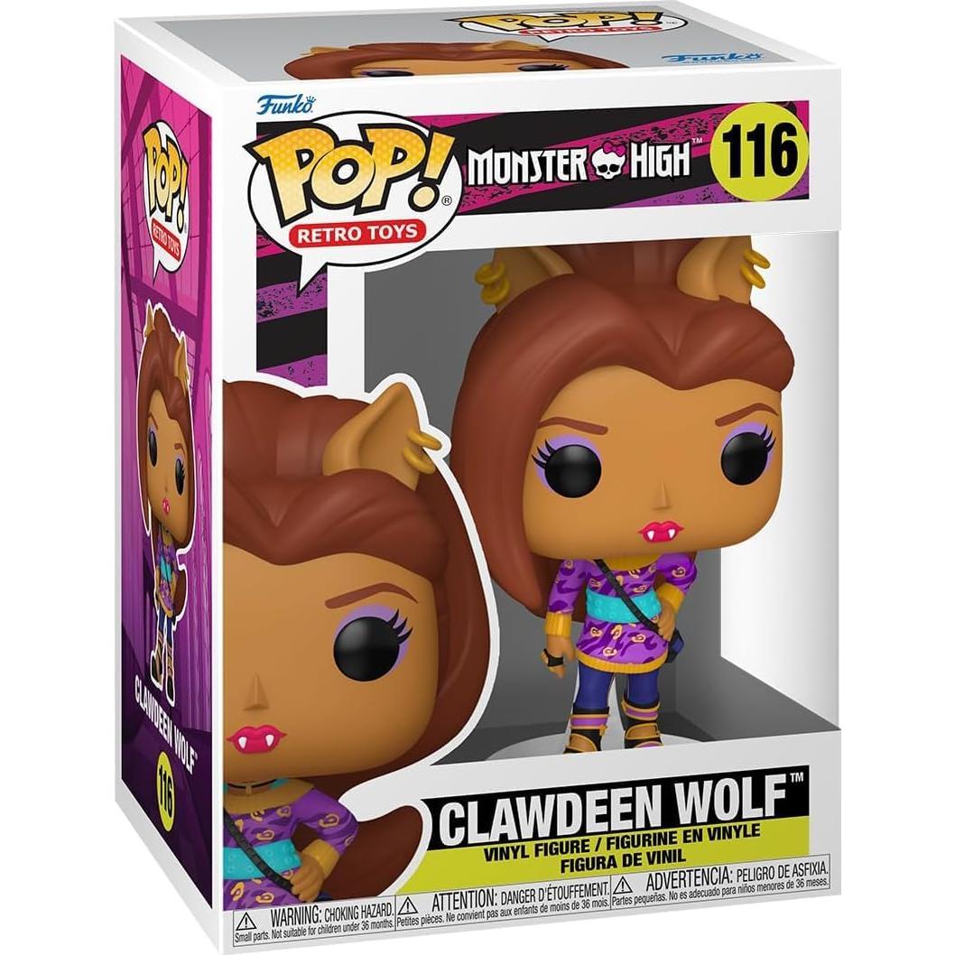 Figura de Vinilo Pop! Clawdeen Wolf Monster High Funko 9.5 cm