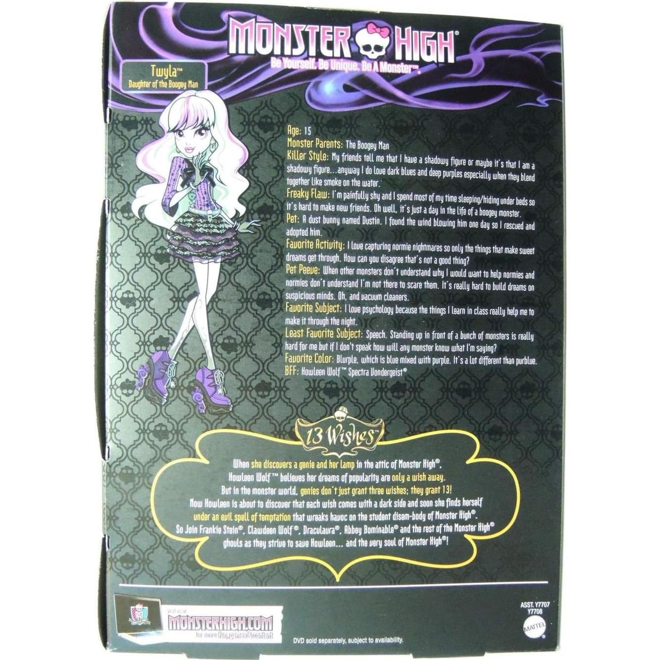 Muñeca Twyla Monster High 13 Deseos con Accesorios