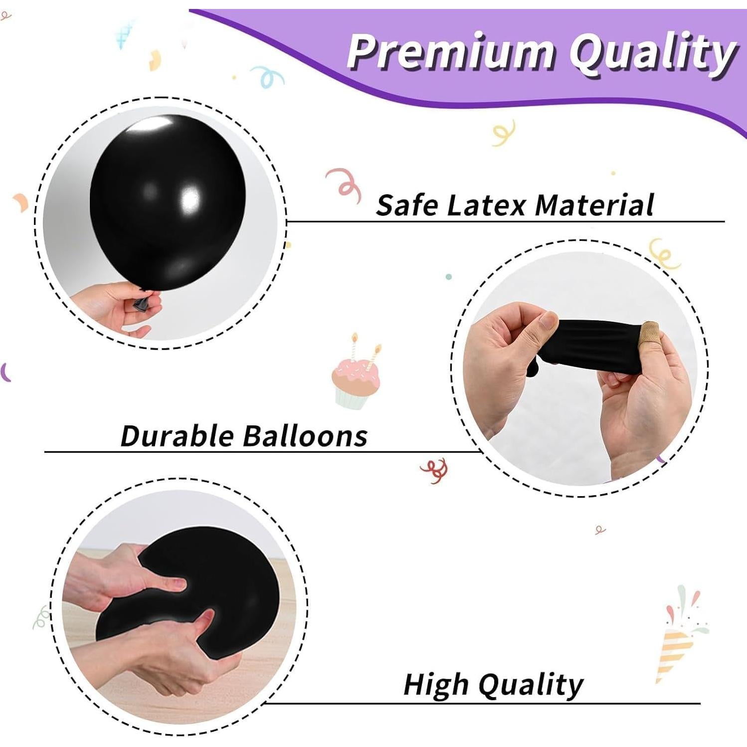 Kit de Globos Metálicos Rosa y Morado 35 Piezas 12"