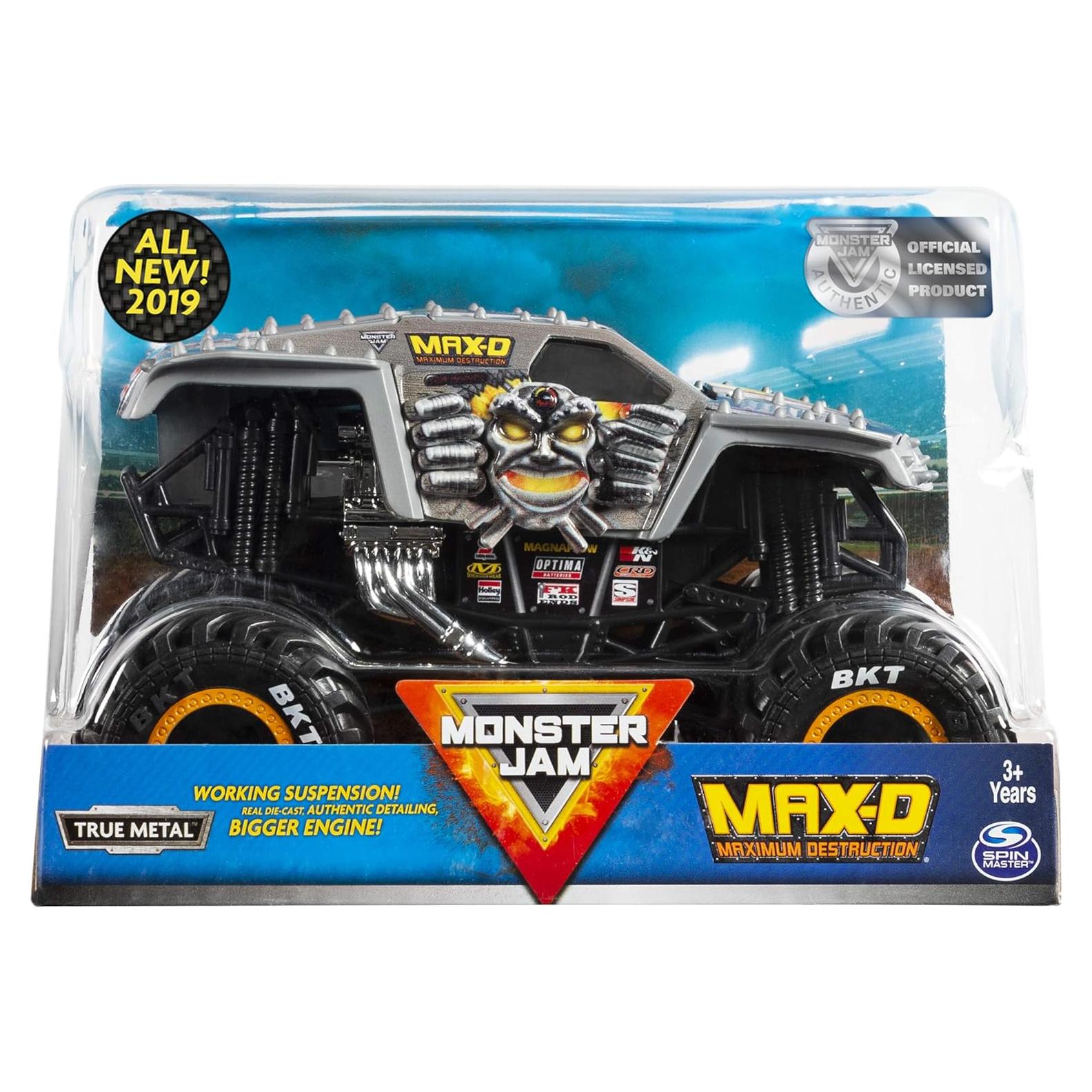 Camión Monstruo Die-Cast Monster Jam Max D 1:24