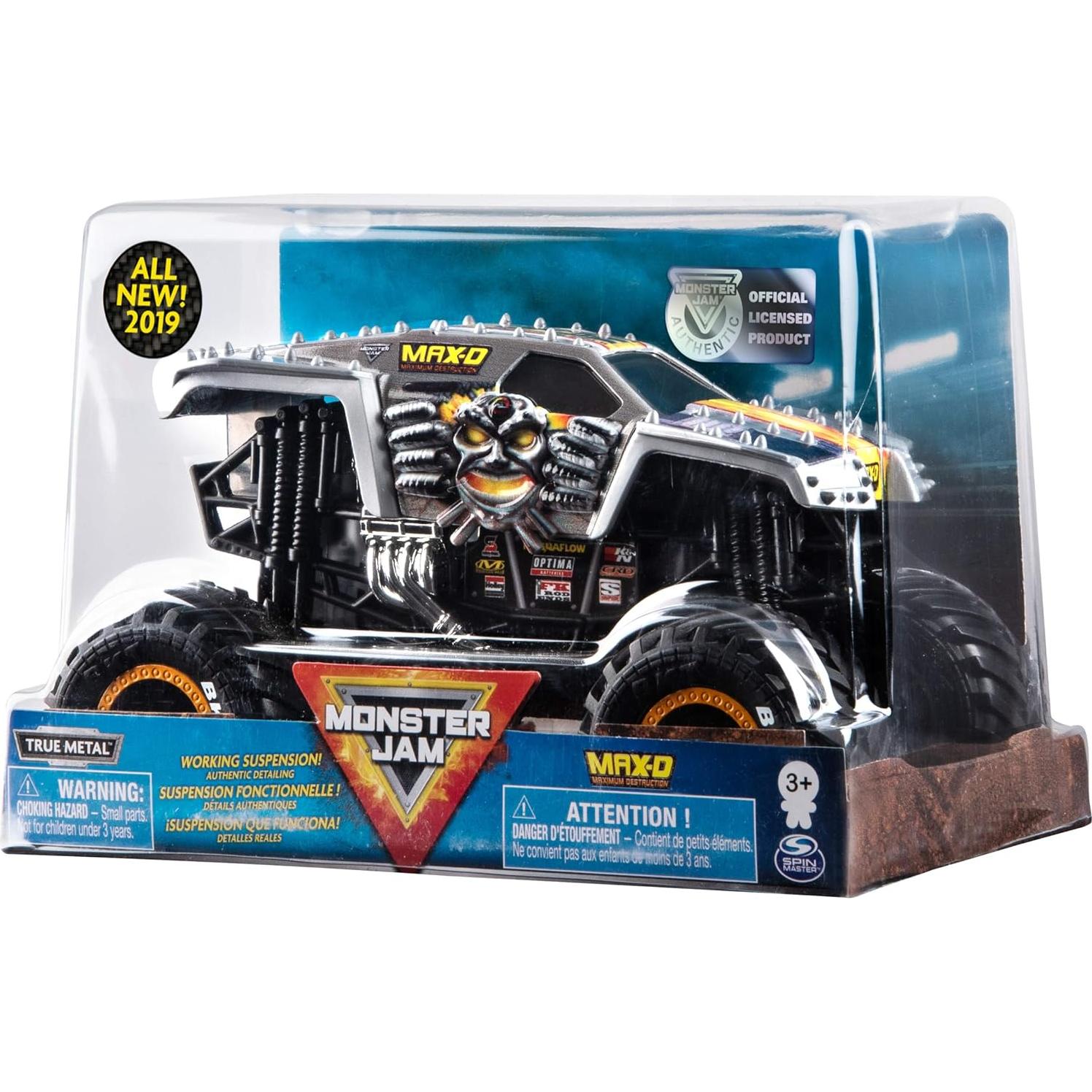 Camión Monstruo Die-Cast Monster Jam Max D 1:24