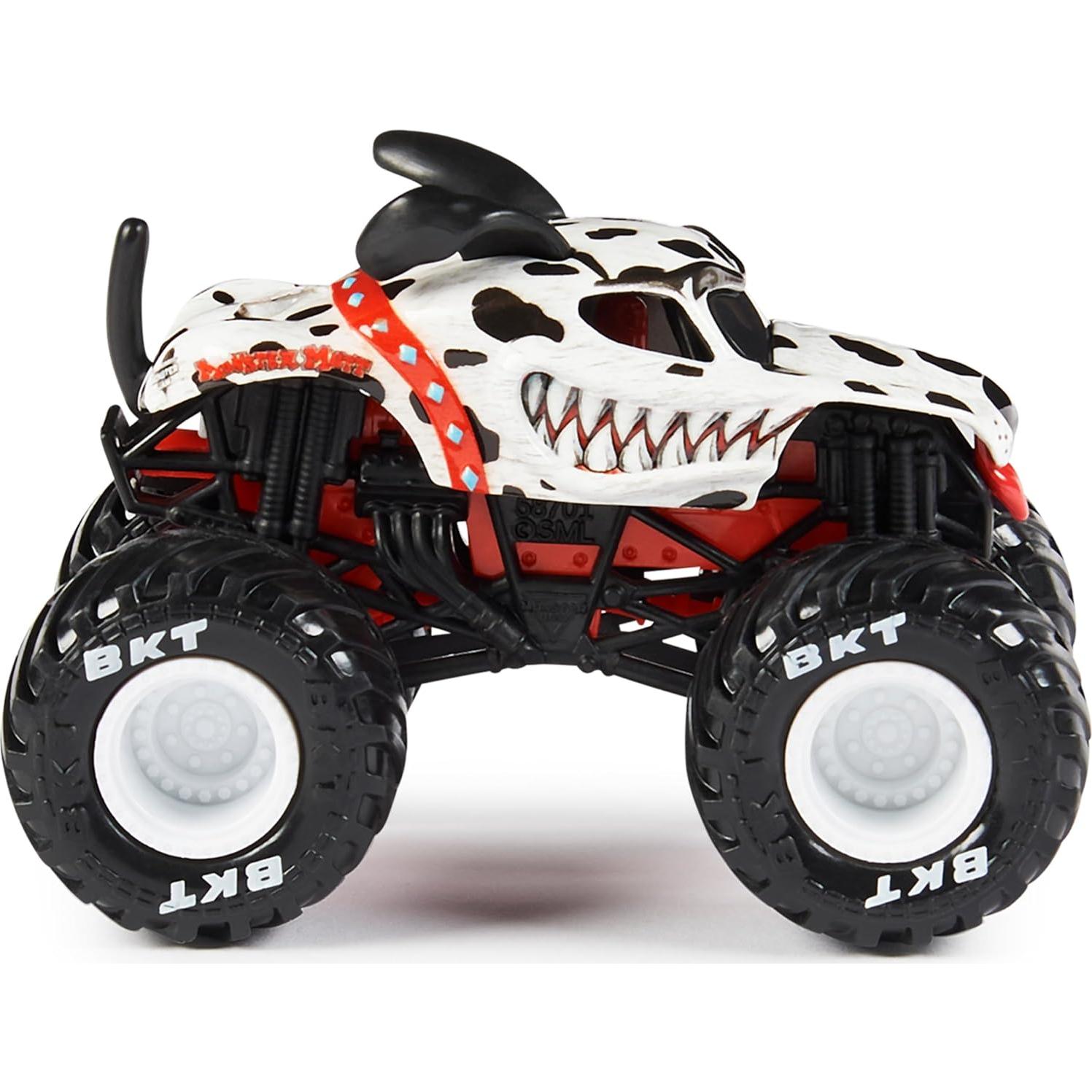 Camiones Monstruo Die-Cast Monster Jam 1:64 Mutt Dálmata vs Guerrero Mohawk