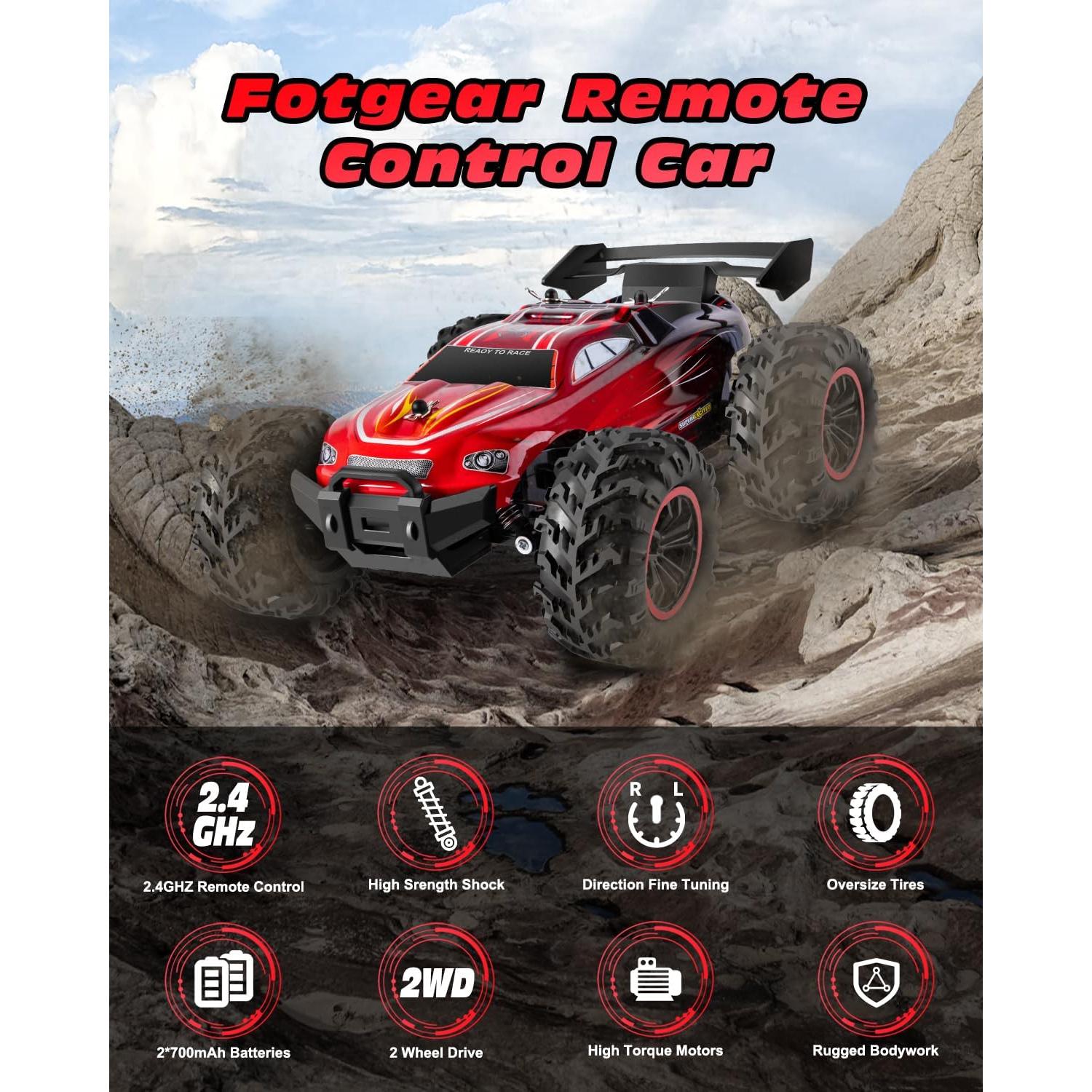 Coche RC Fotgear 1:18 Todo Terreno 20Km/h con 2 Baterías