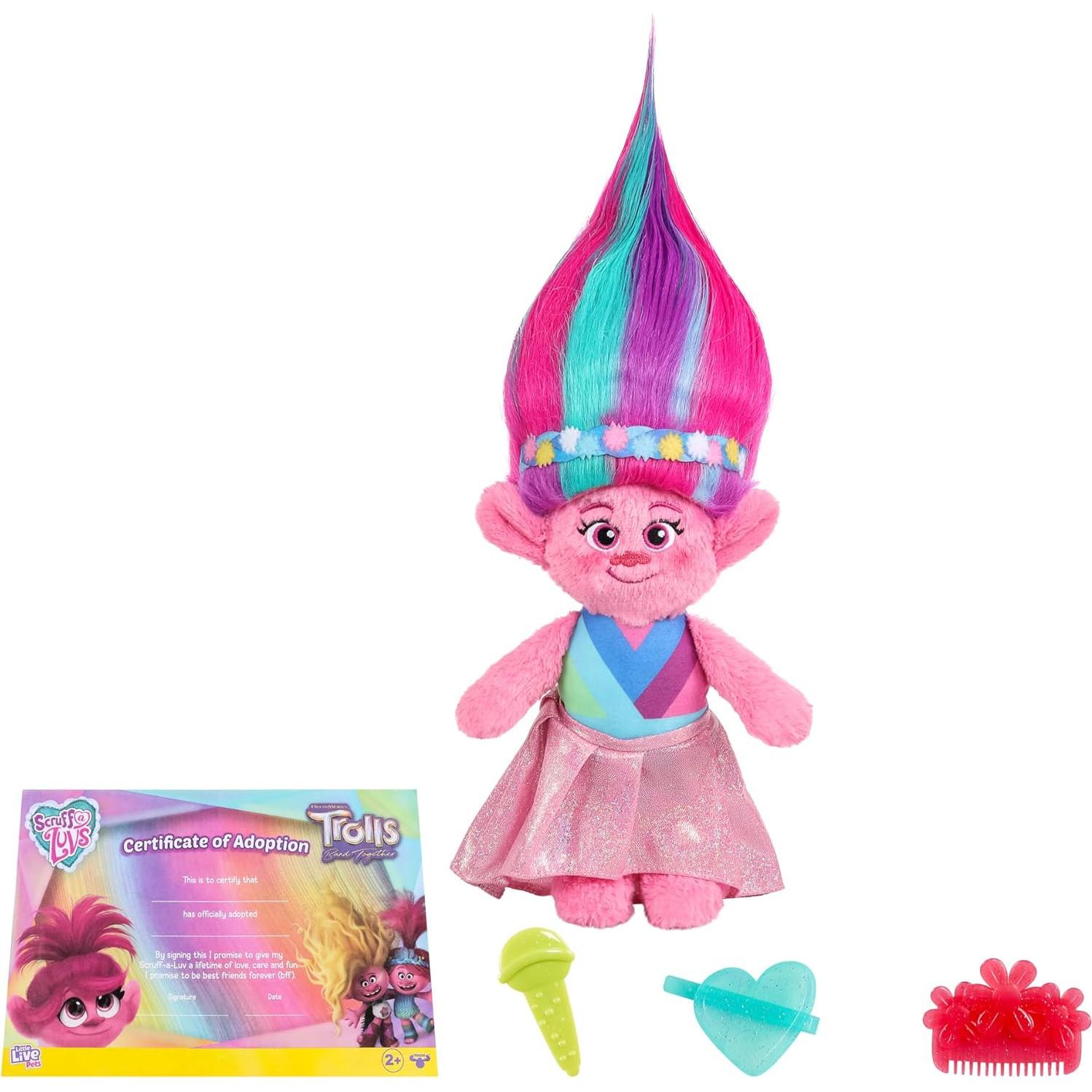 Muñeca Trolls Scruff-a-Luvs DreamWorks 25 cm con Accesorios