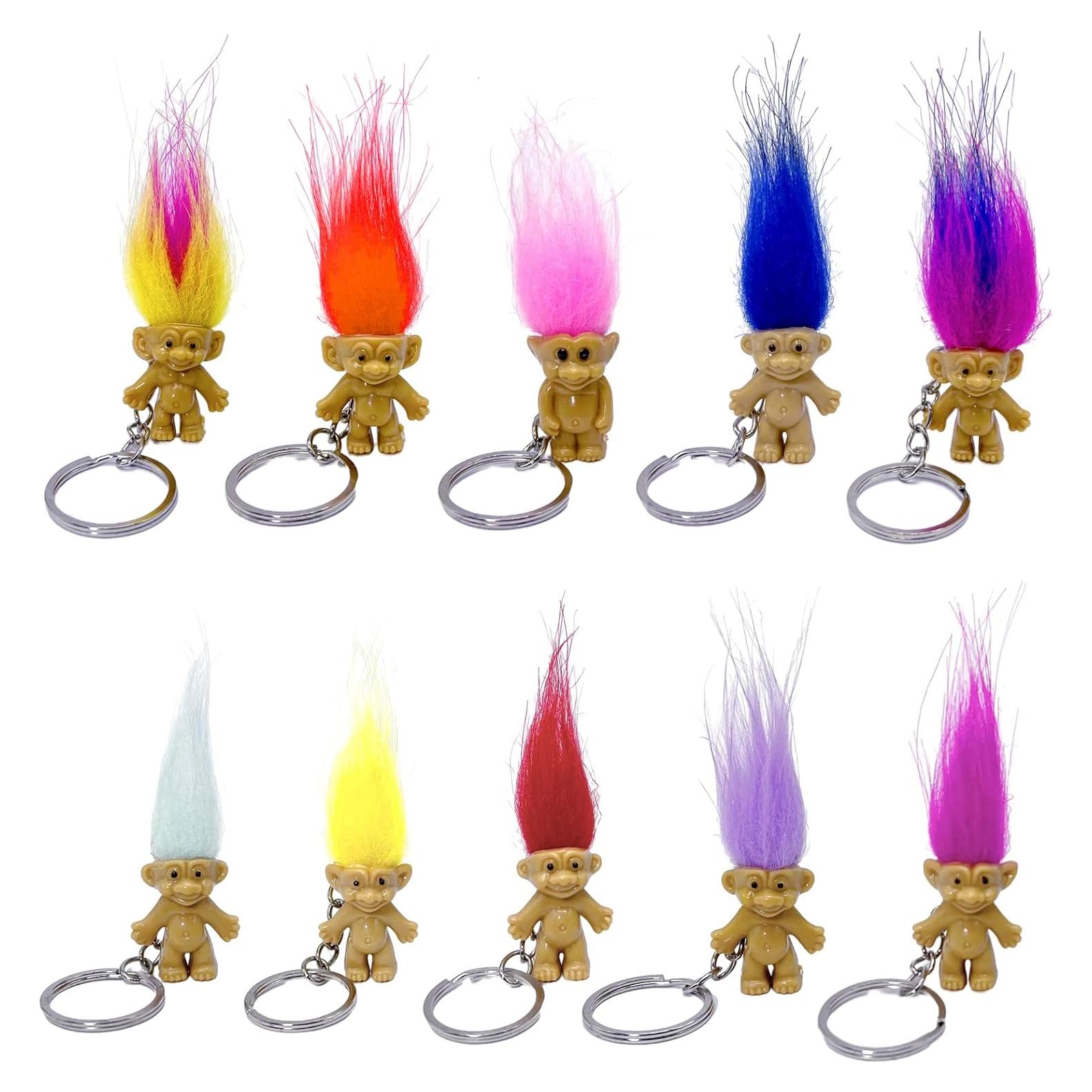 10 Muñecas Troll Llavero Yintlilocn Coloridas para Niños
